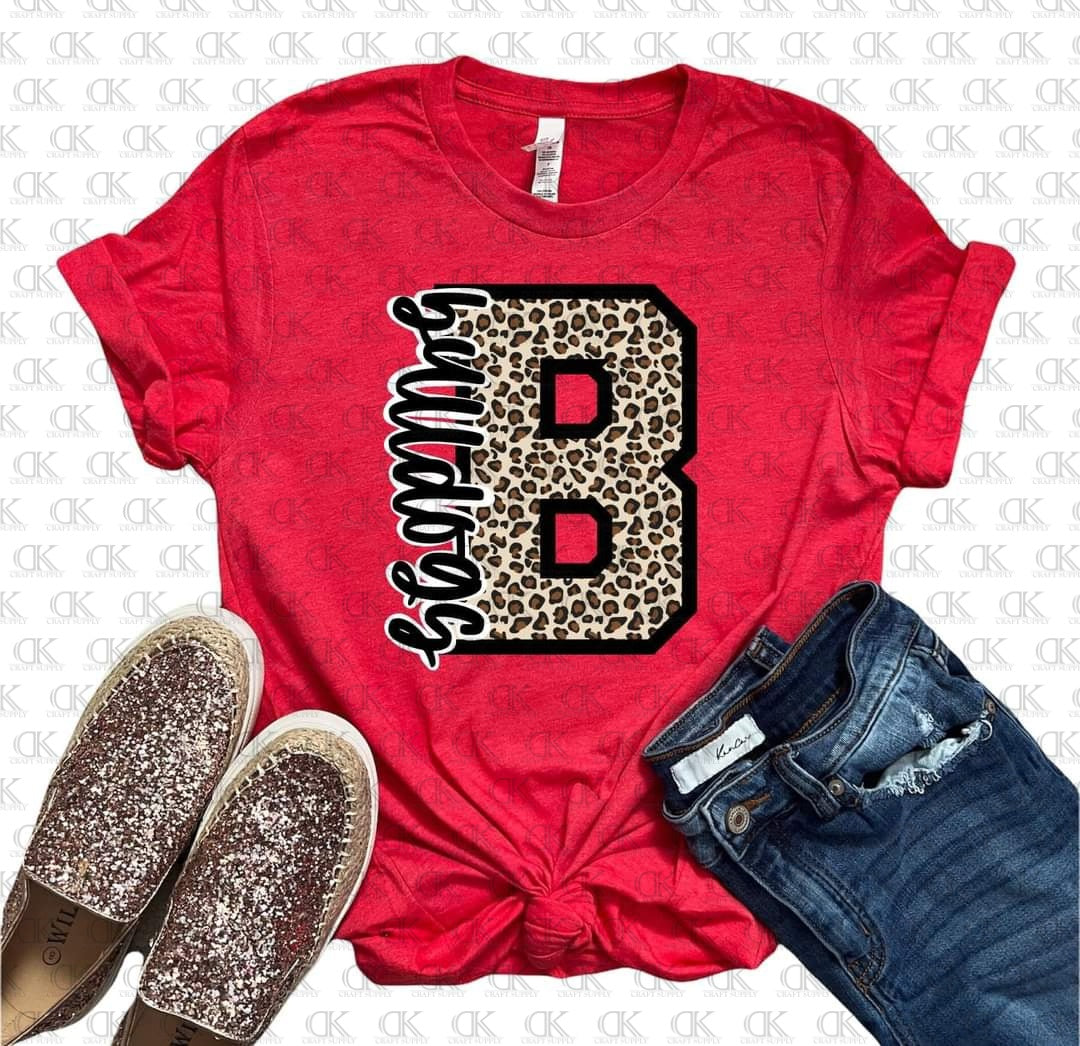 Full Color Leopard Team Spirit Adult (11”) Screenprint