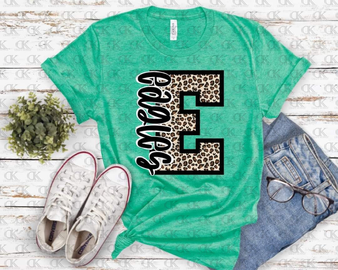 Full Color Leopard Team Spirit Adult (11”) Screenprint