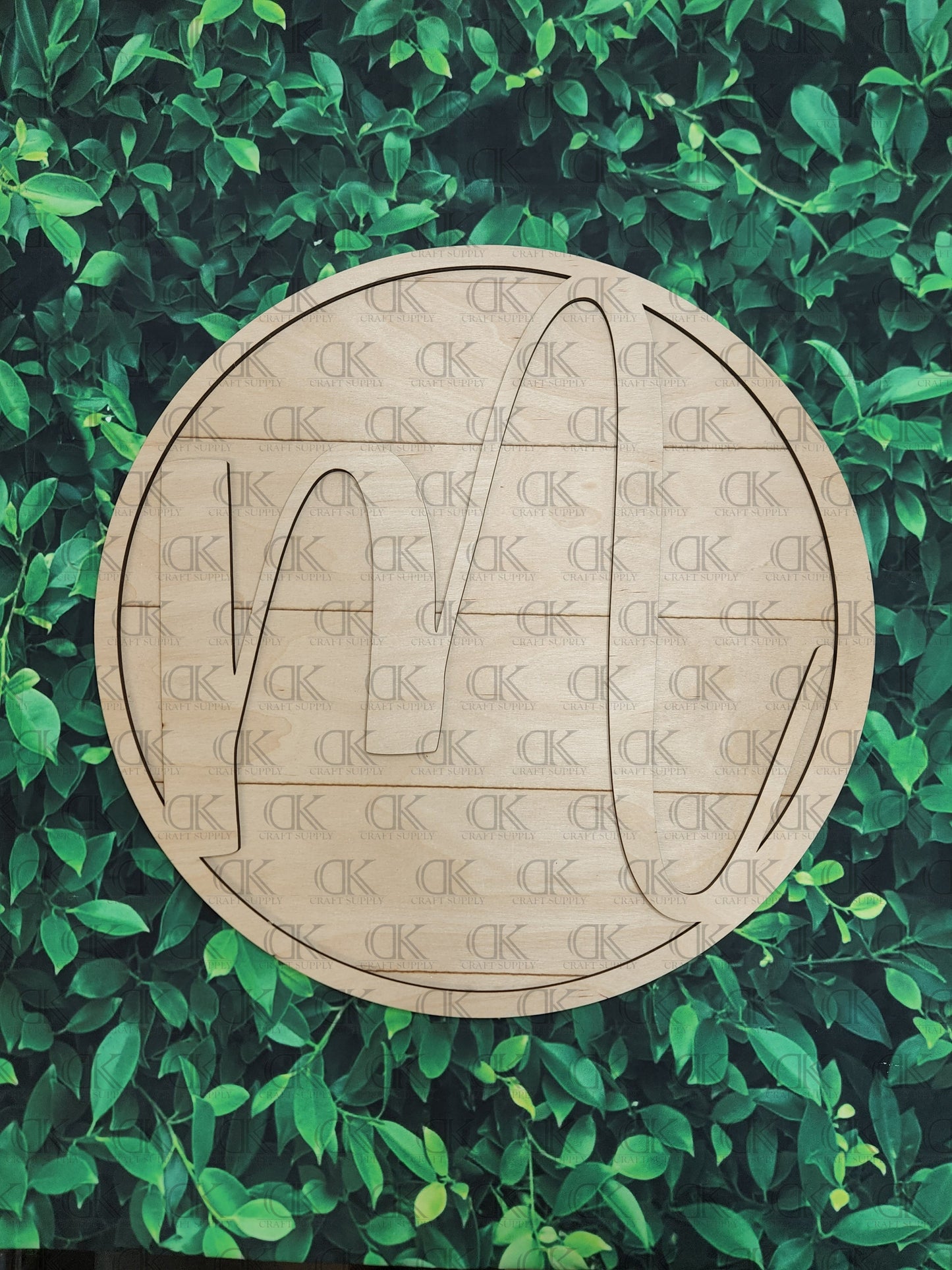 15" Two Layer Farmhouse Shiplap Round