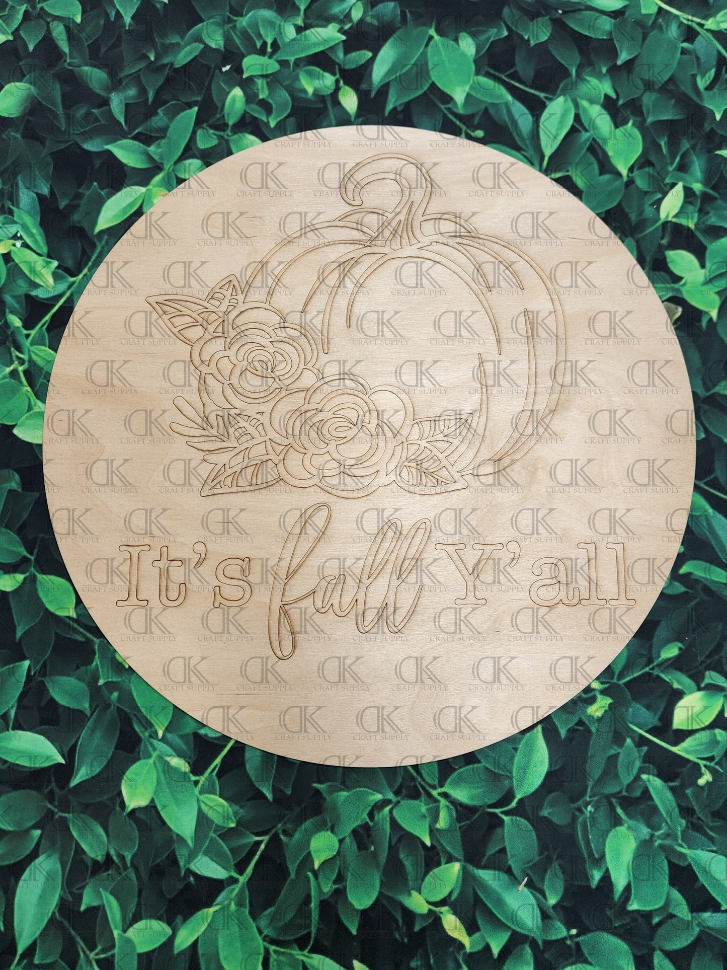 It's Fall Ya'll Etched Round