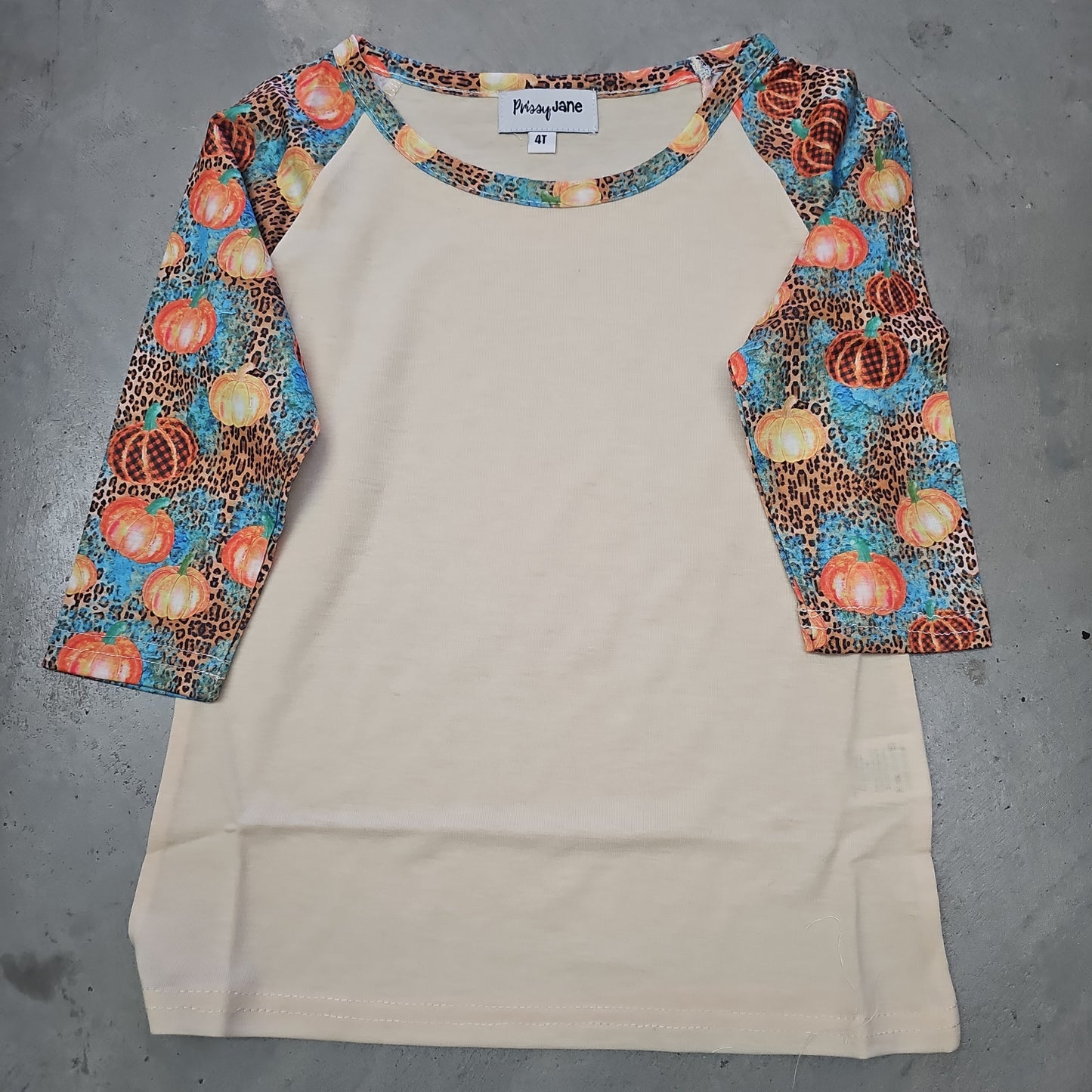 Teal Pumpkin Sleeve Raglan