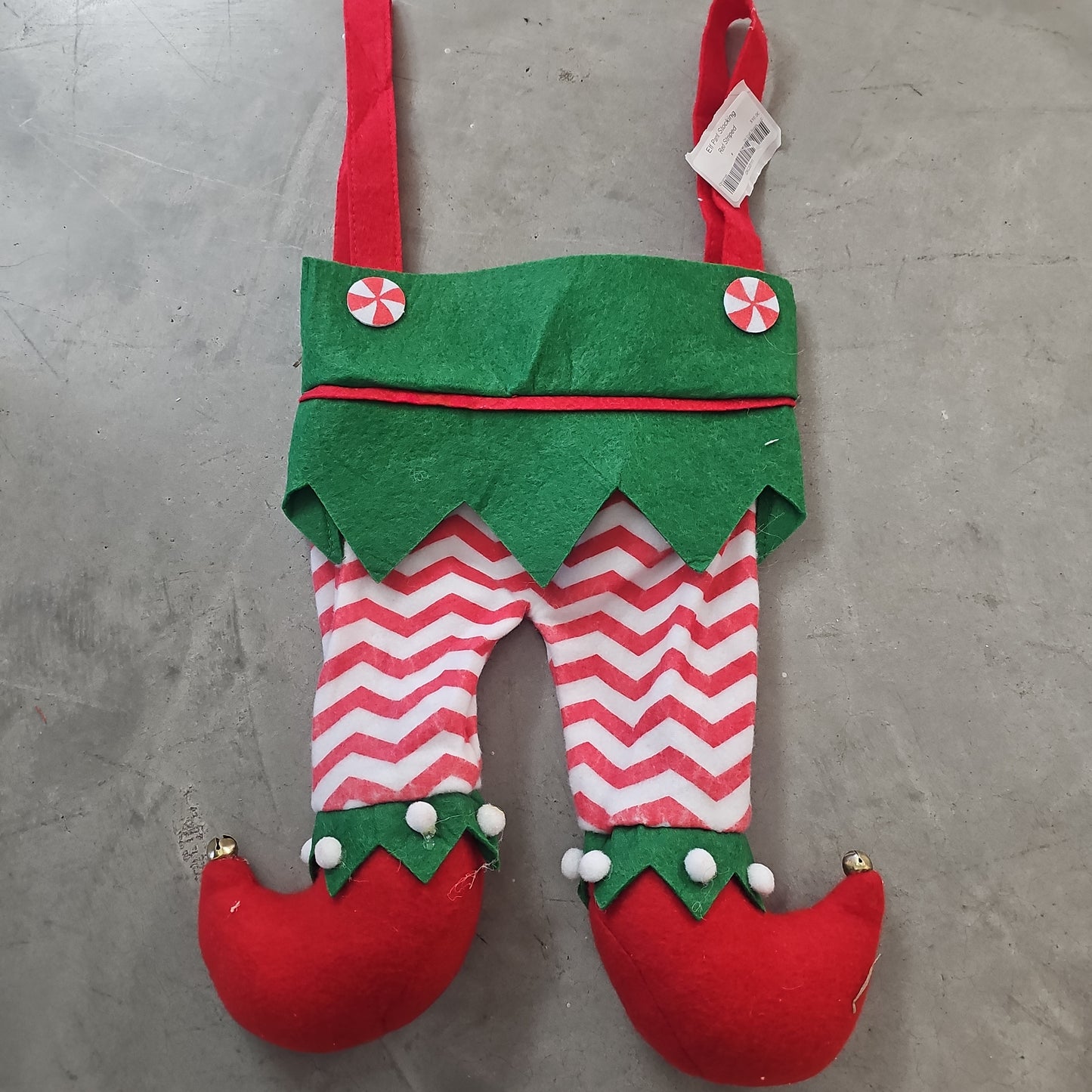 Elf Pant Stocking Red Striped