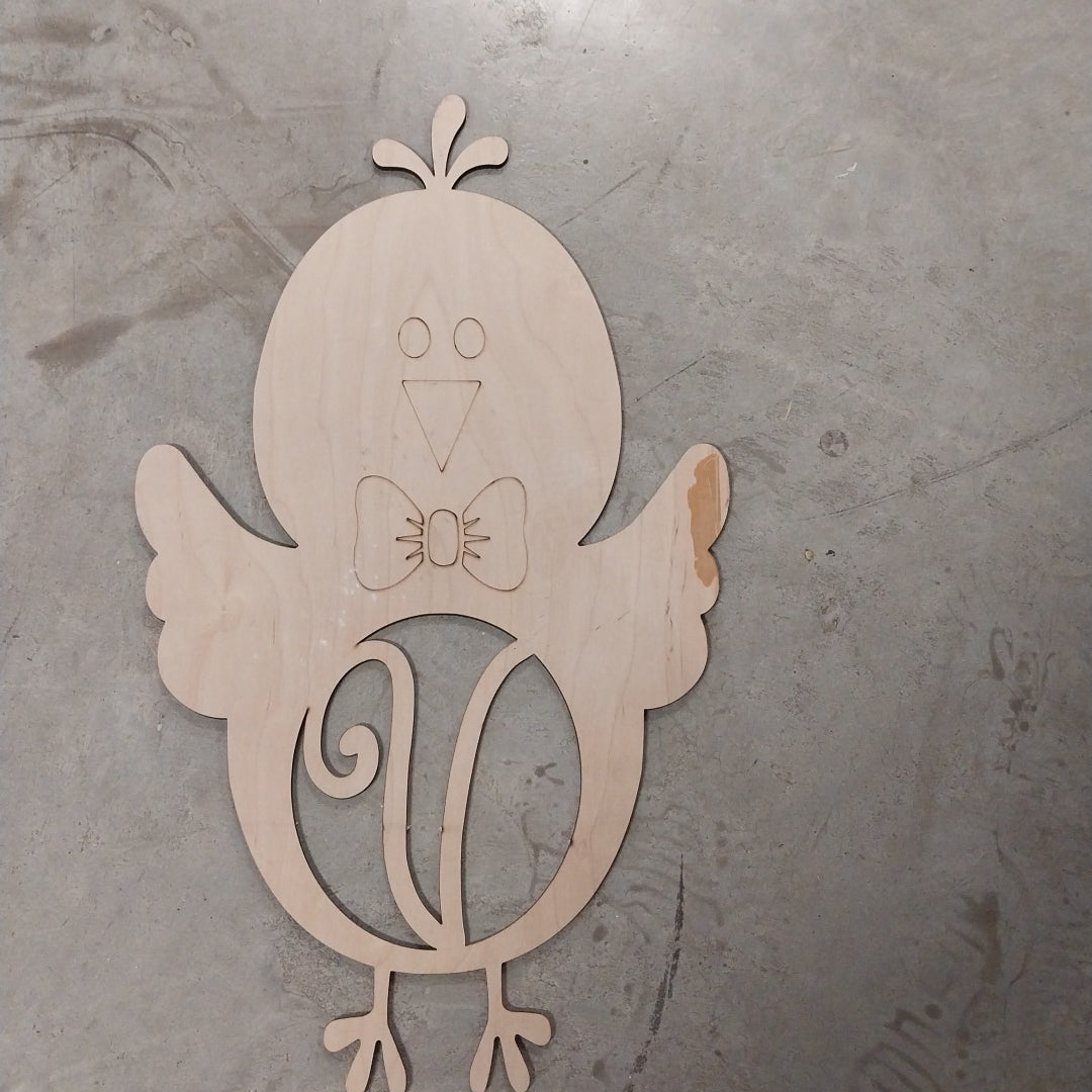 Spring Chick monogram