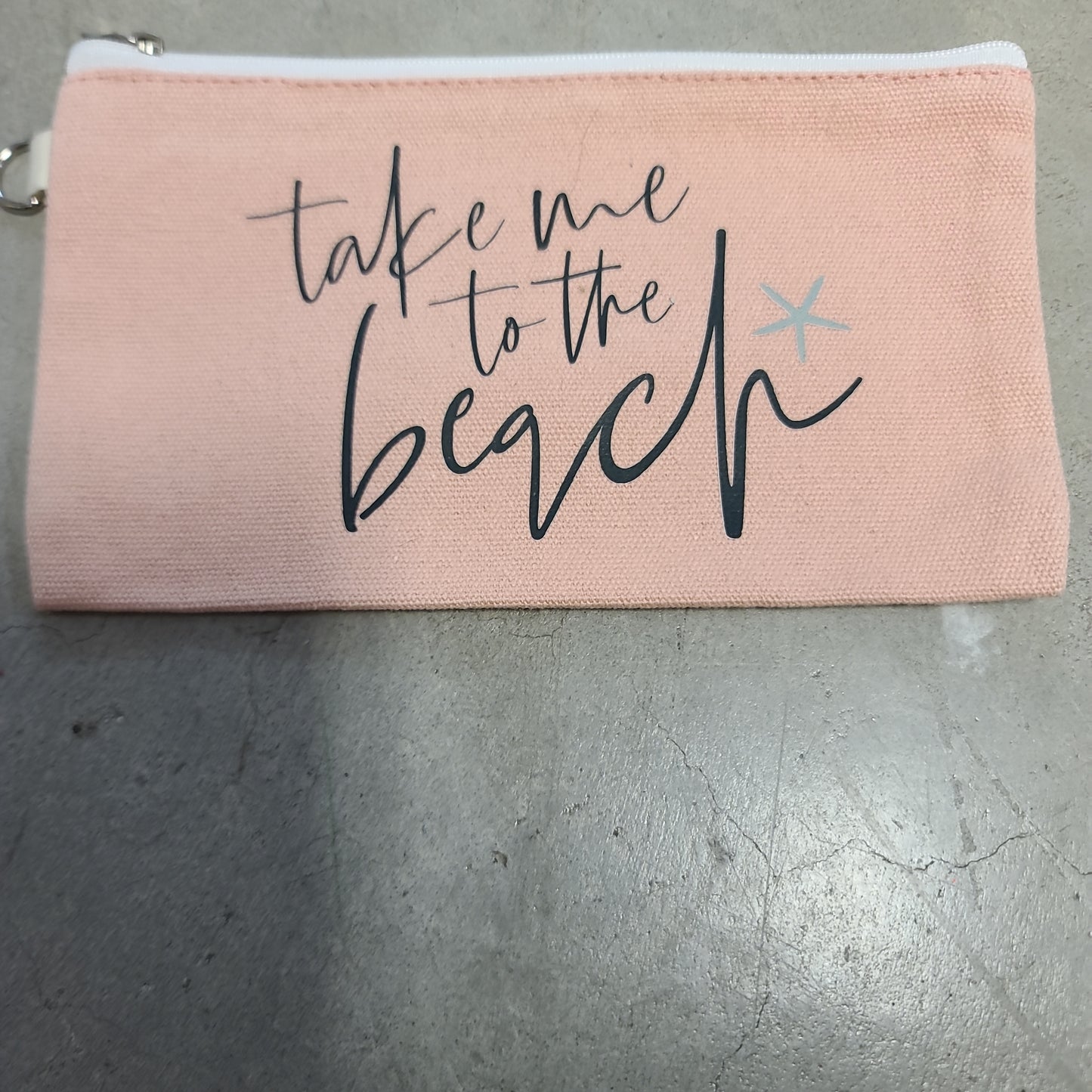 Take Me To The Beach canvas zipper bag