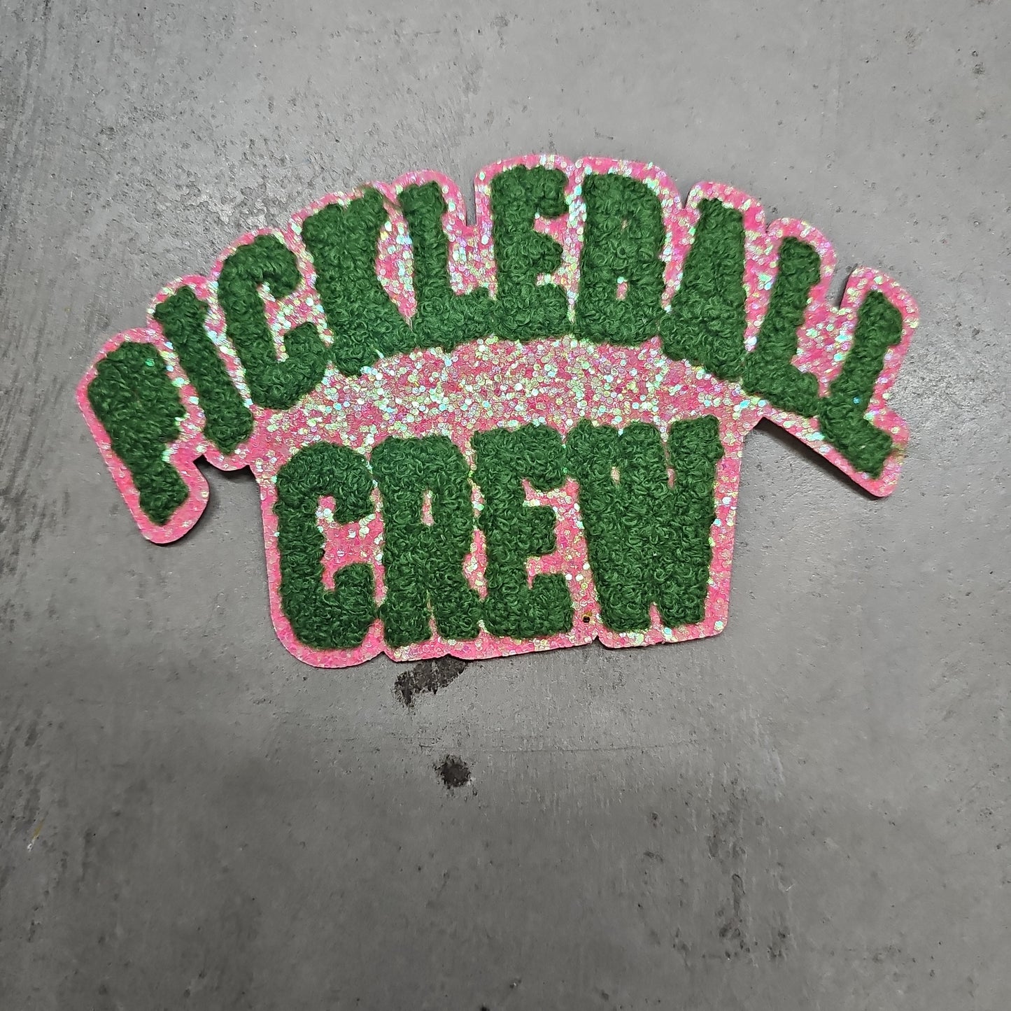 Pickle Ball Crew Sequin Chenille Patch