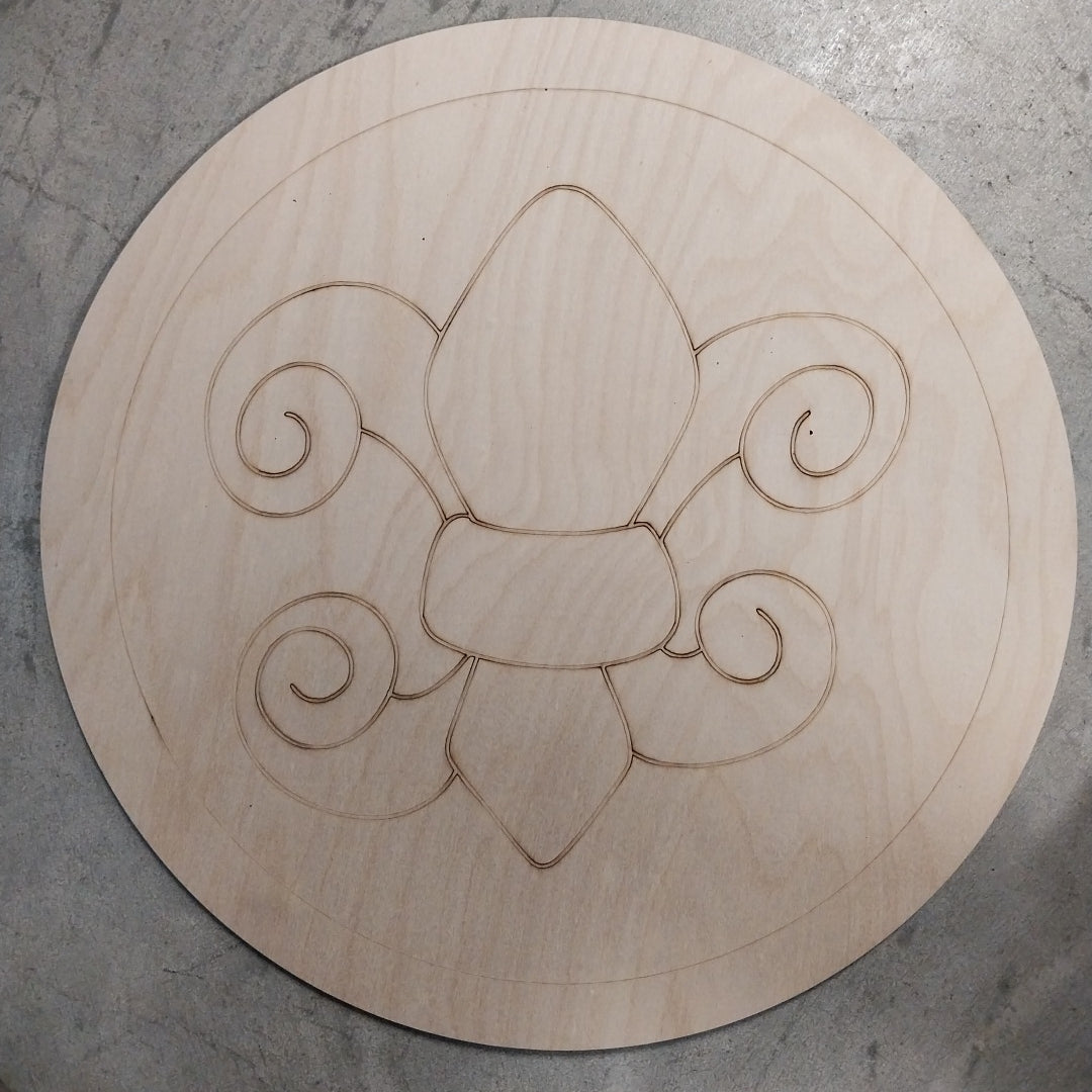 End With etched FDL ornament