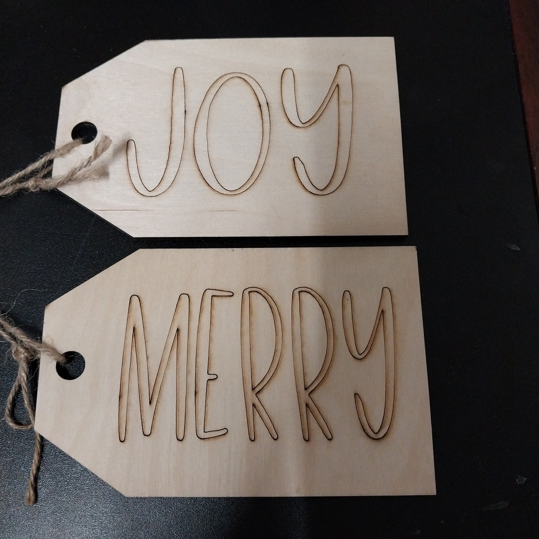 Christmas Word Tag Ornaments
