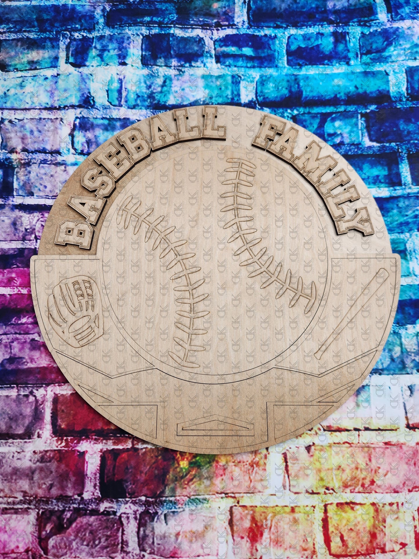 Baseball Family 2 Layer Round