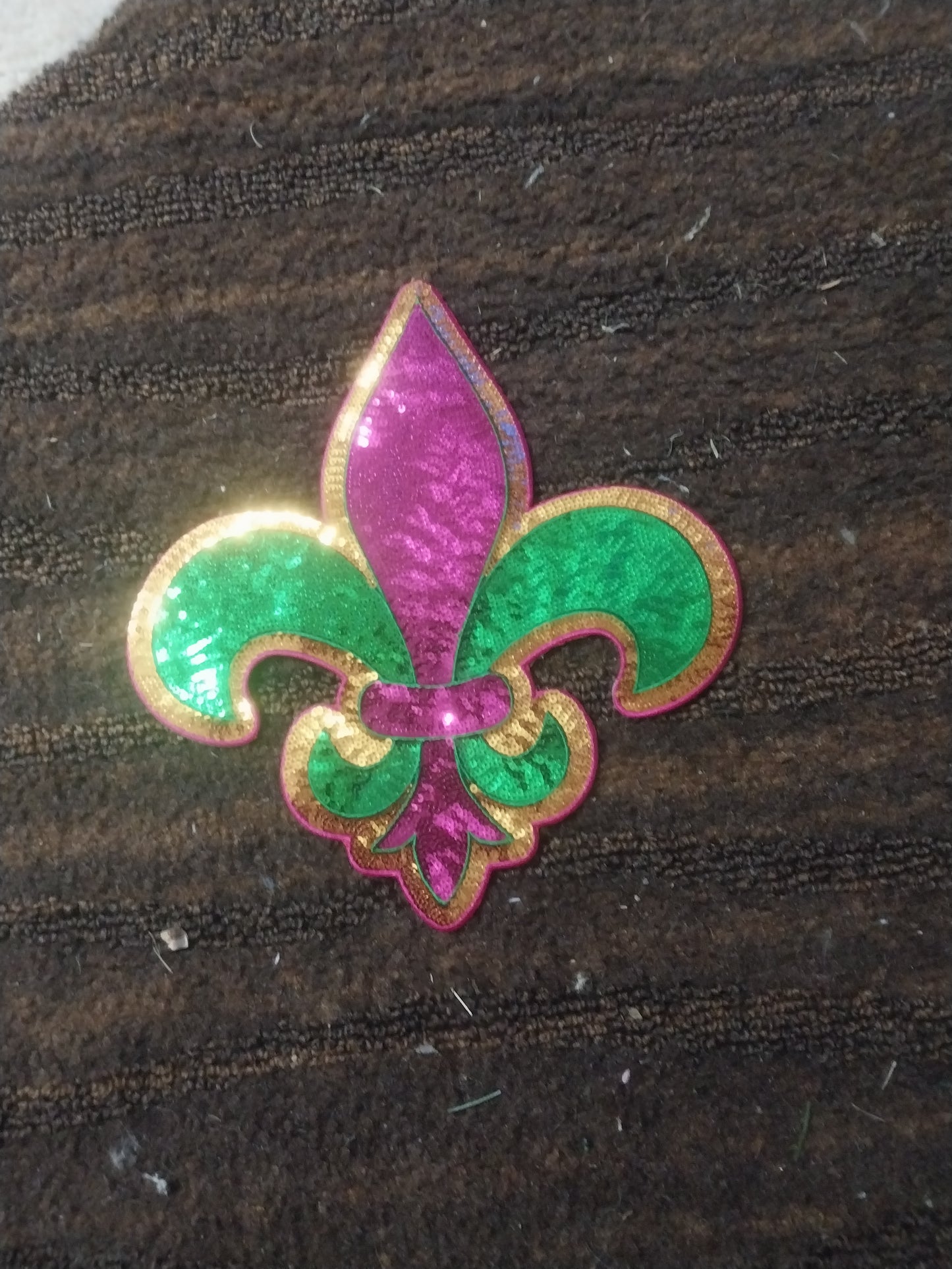 Mardi Gras - Fleur-de-lis Sequin Patch