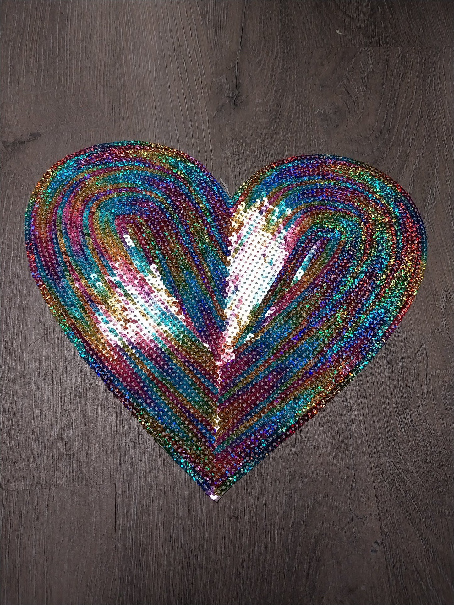 Muti-color Heart - Sequin Patch