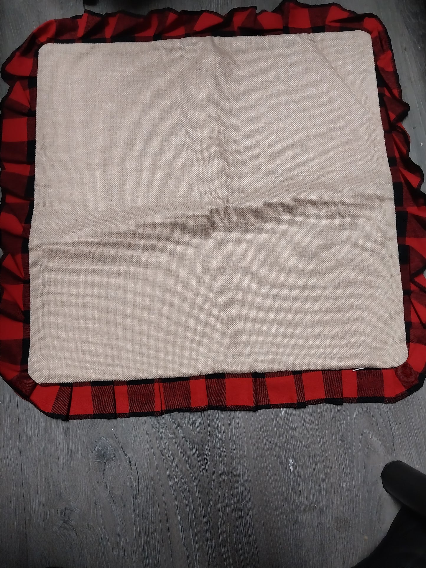 Sublimation Linen Buffalo Plaid Pillowcase
