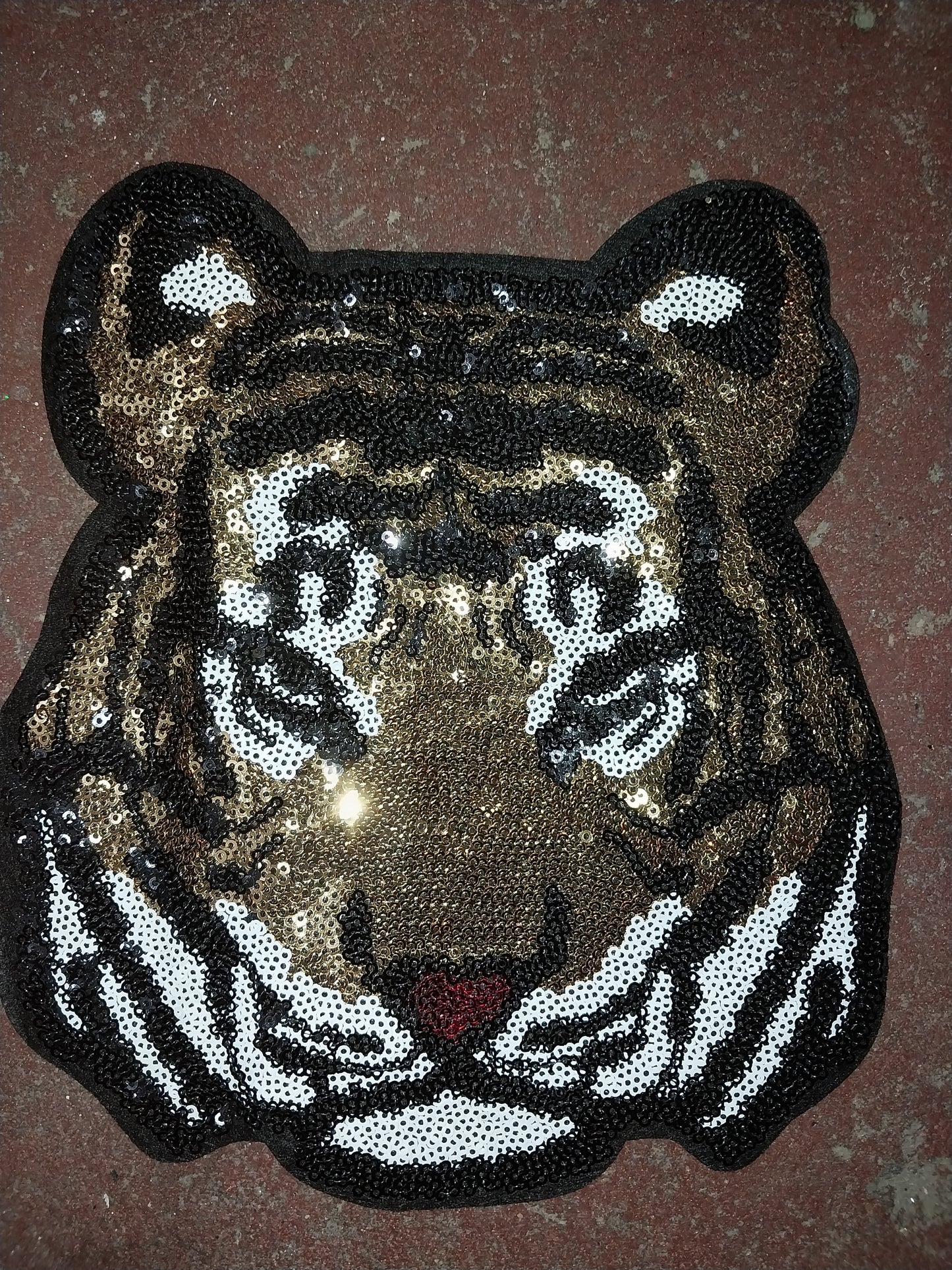 Tiger Head Sequin Patch