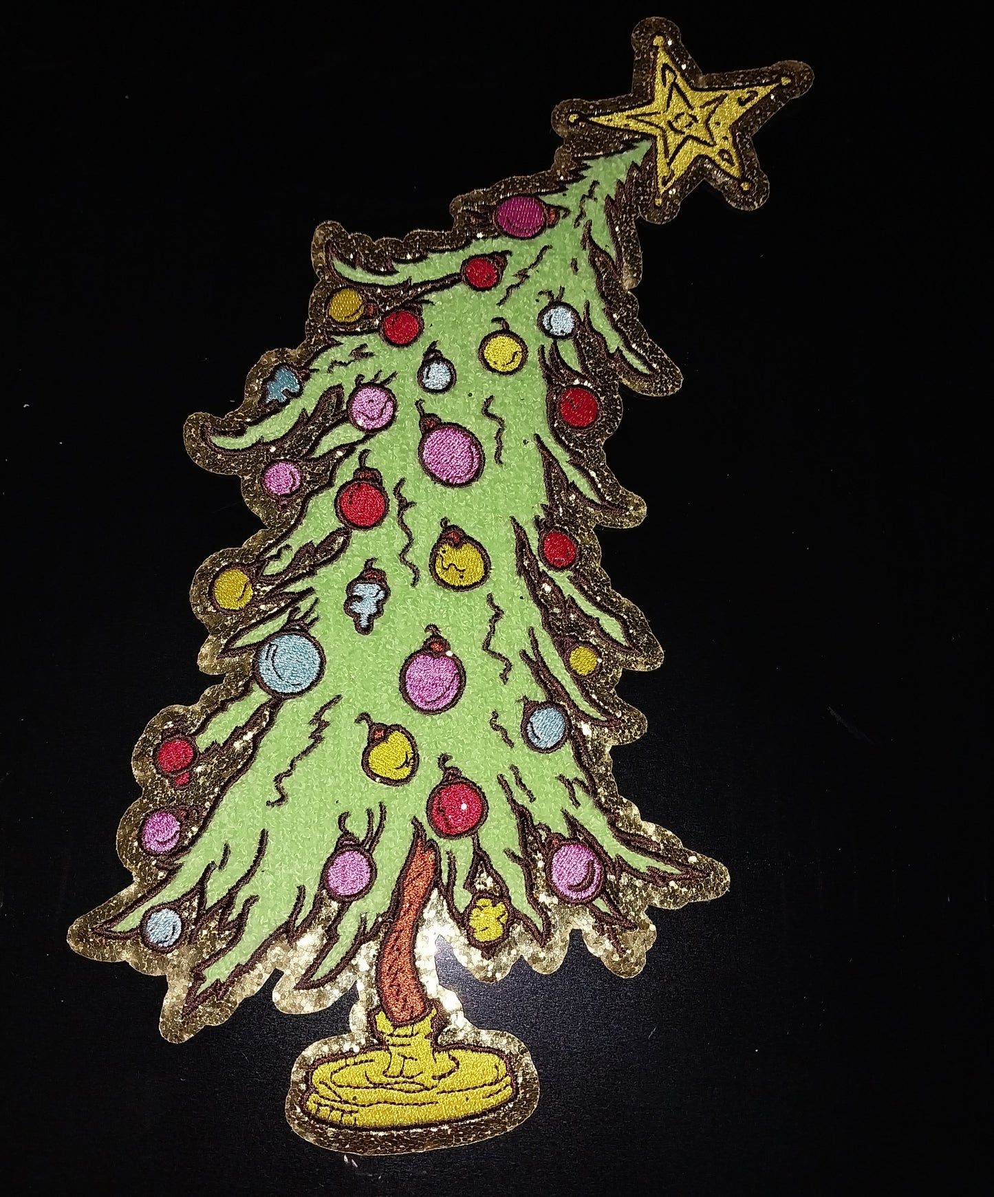 Wonky X-mass Tree Embroidered