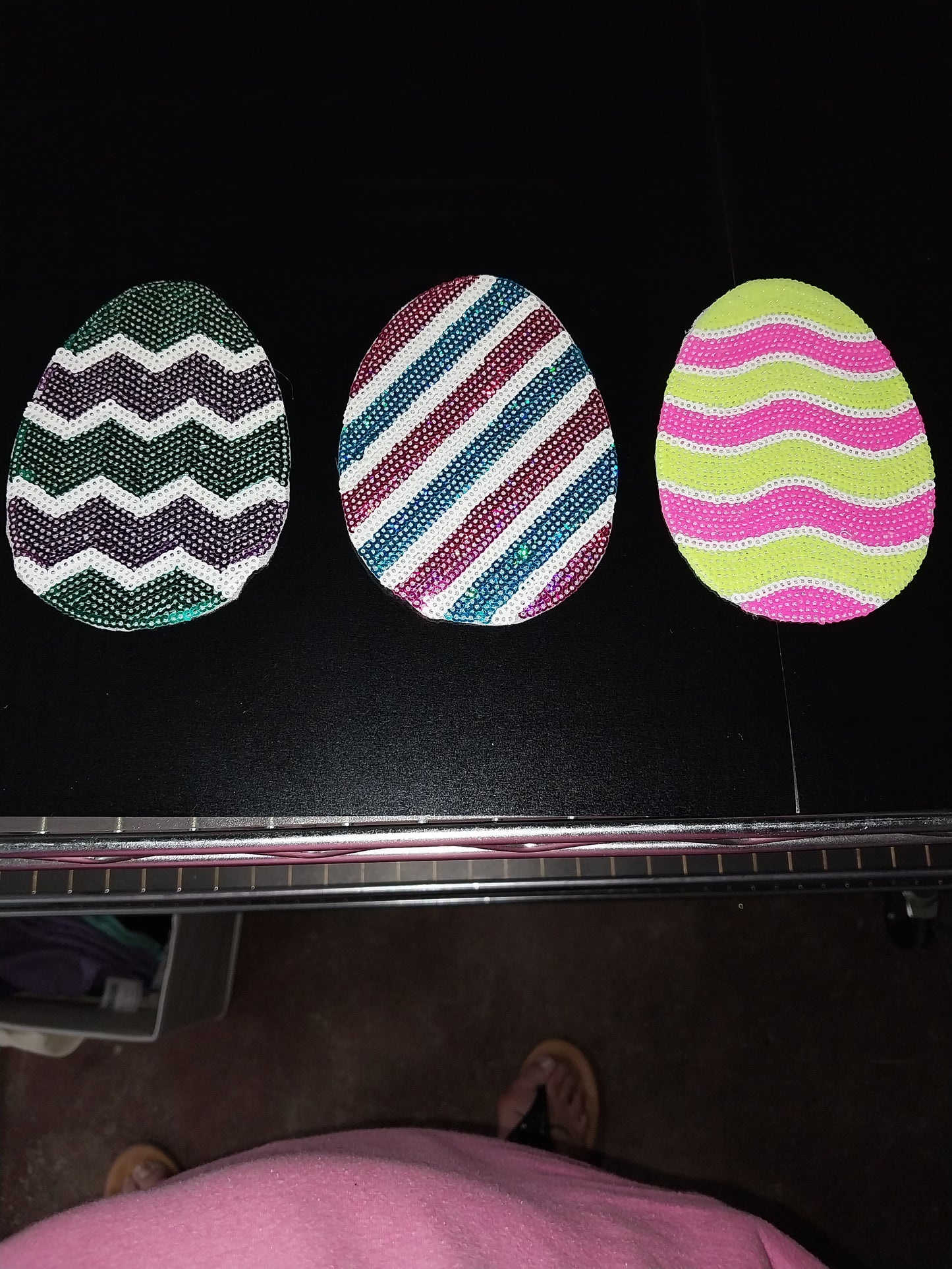 Easter Eggs Sequin Patch(set of 3)