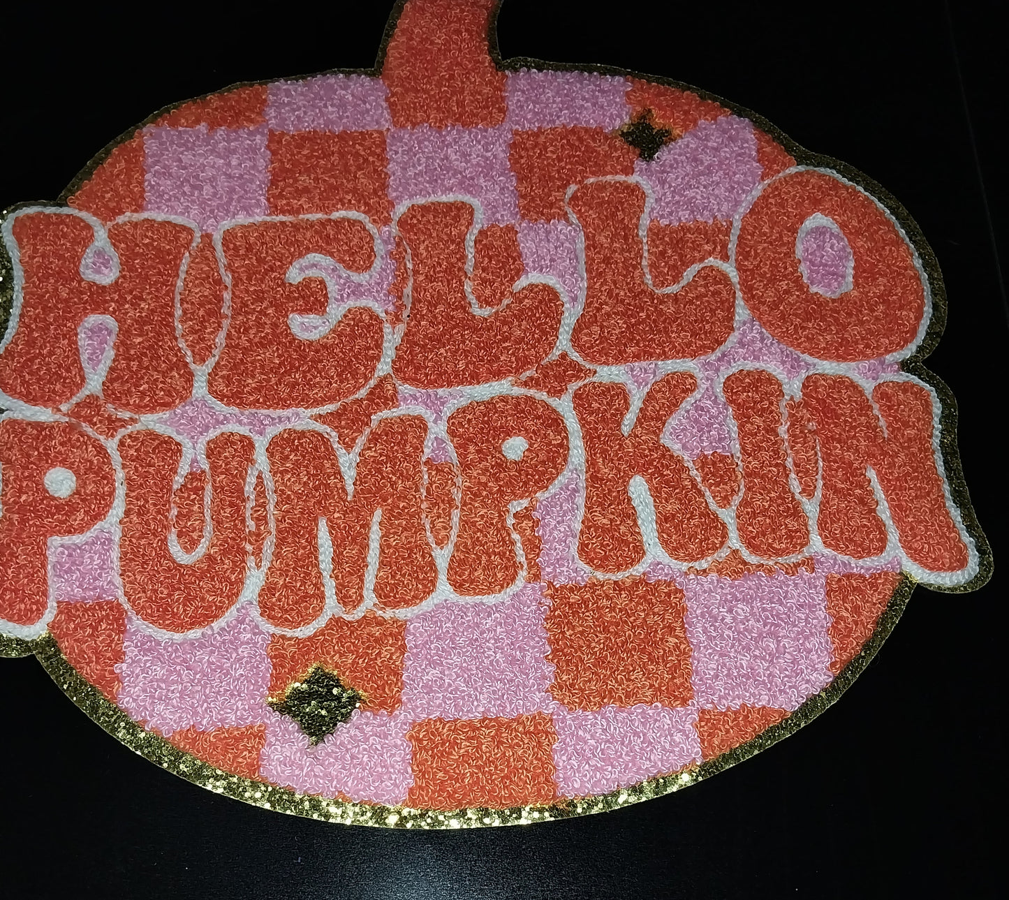 Hello Pumpkin Chenille Patch