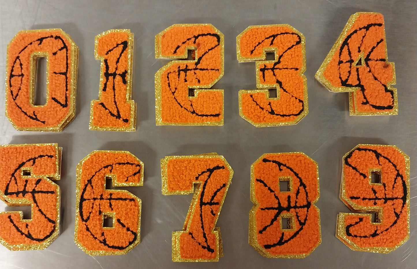 Basketball Numbers Chenille Patch 3"