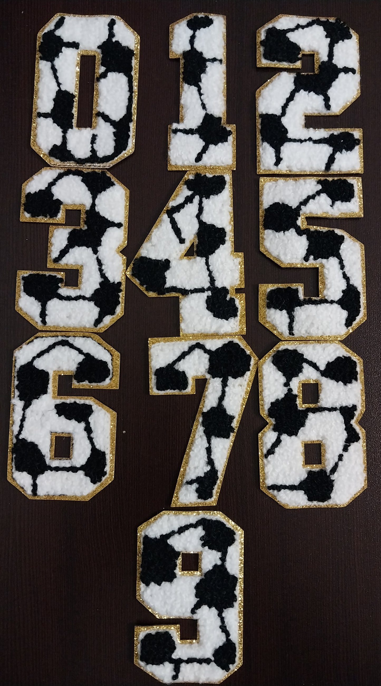 Soccer Number Chenille Patch 3"