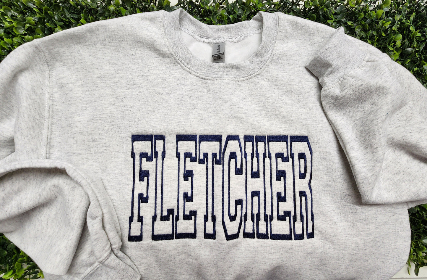 Embroidery Sweatshirt Collegiate Font Pre-Order