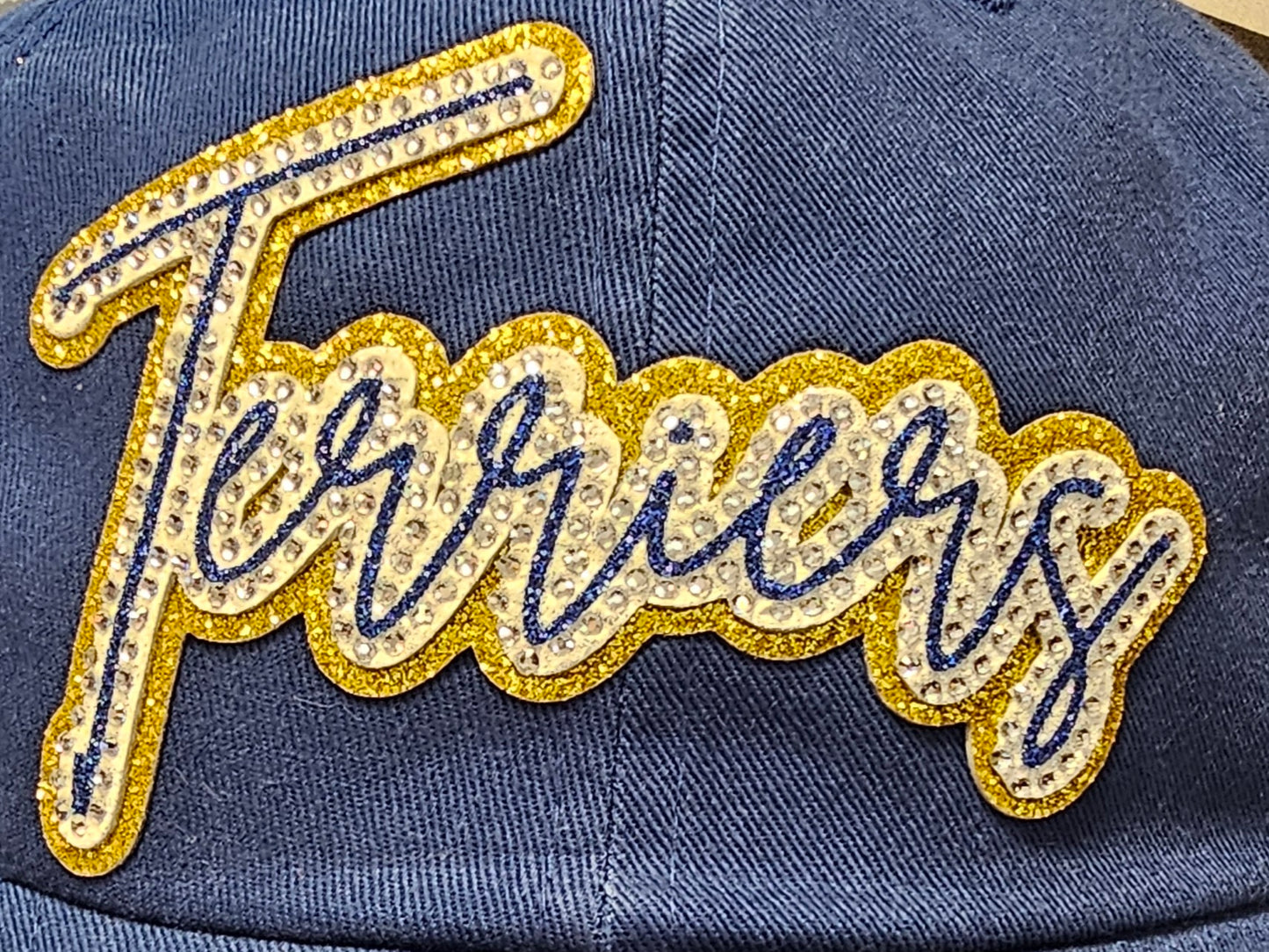 3D Glitter Mascot Rhinestone Hat Patch