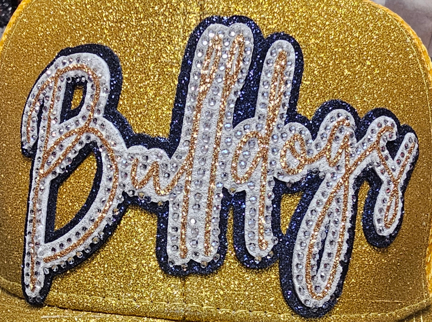 3D Glitter Mascot Rhinestone Hat Patch