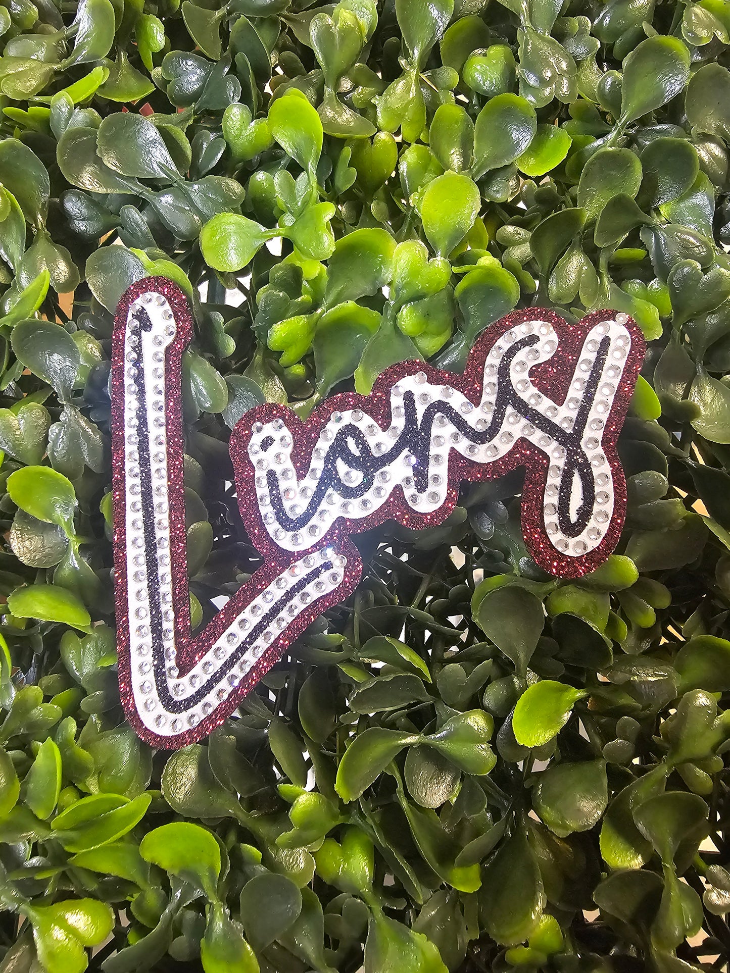 3D Glitter Mascot Rhinestone Hat Patch