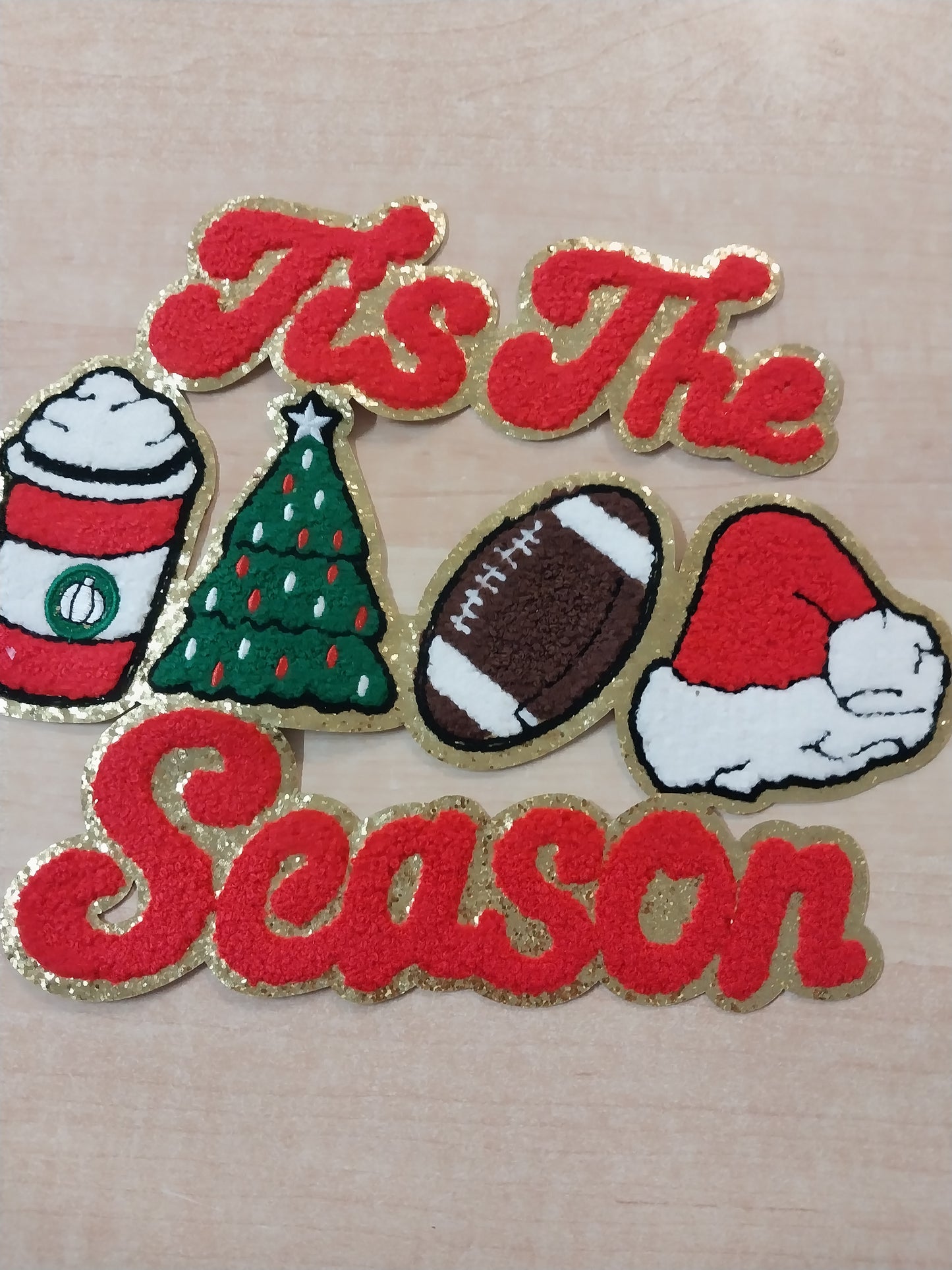 Tis The Season Christmas Chenille Patch