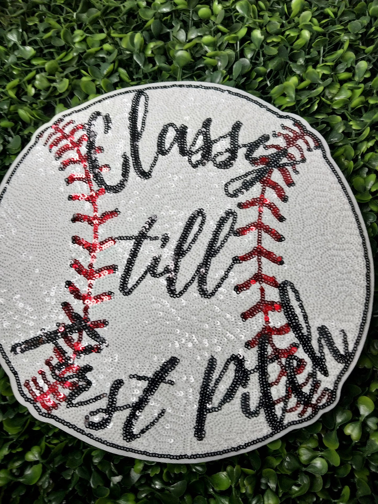 Baseball Classy till 1st Pitch Sequin Patch