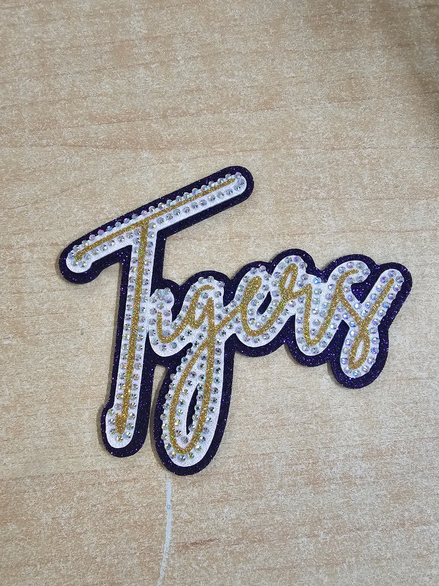 3D Glitter Mascot Rhinestone Hat Patch