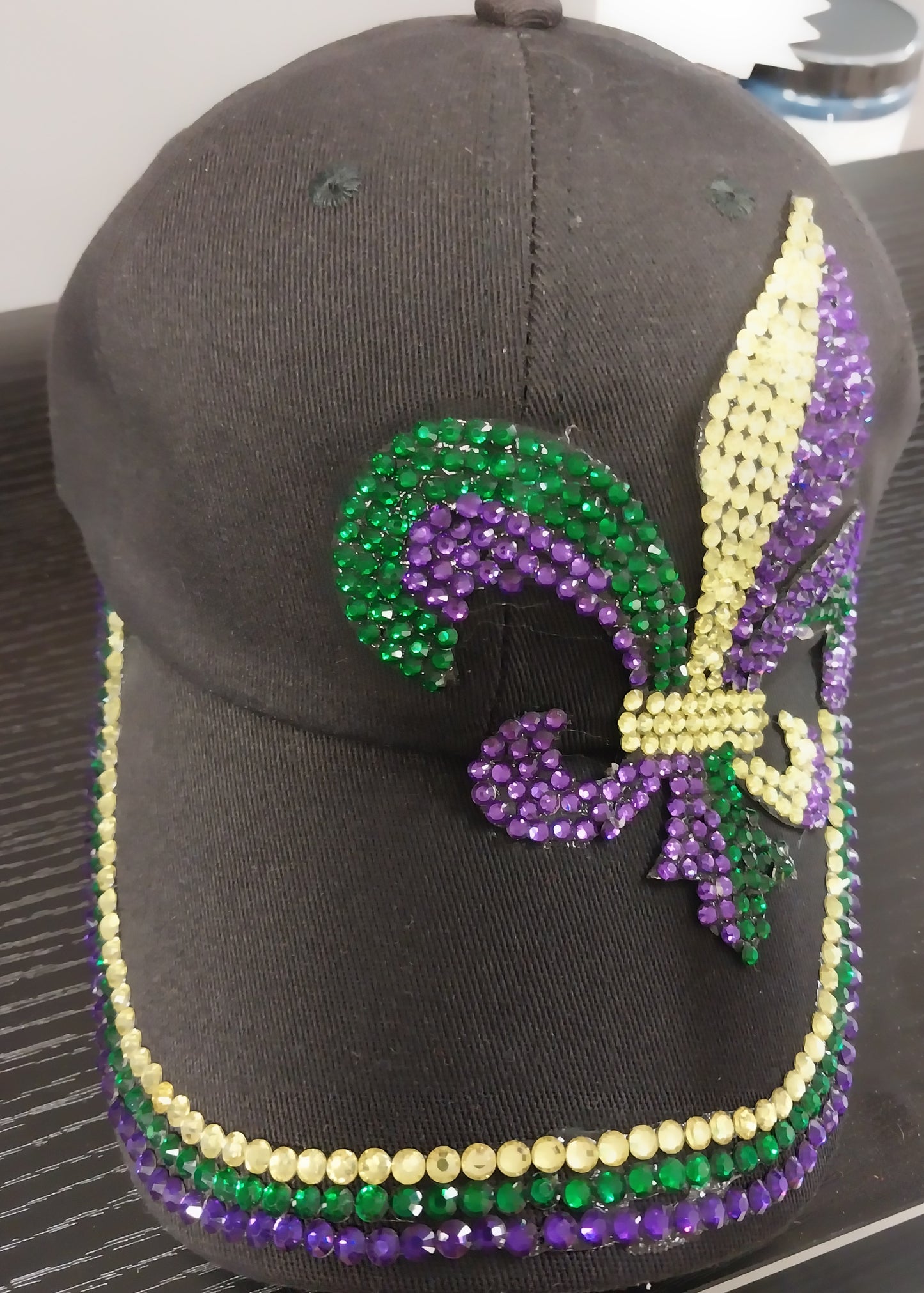 Mardi Gras Fleur De Lis Rhinestone Hat