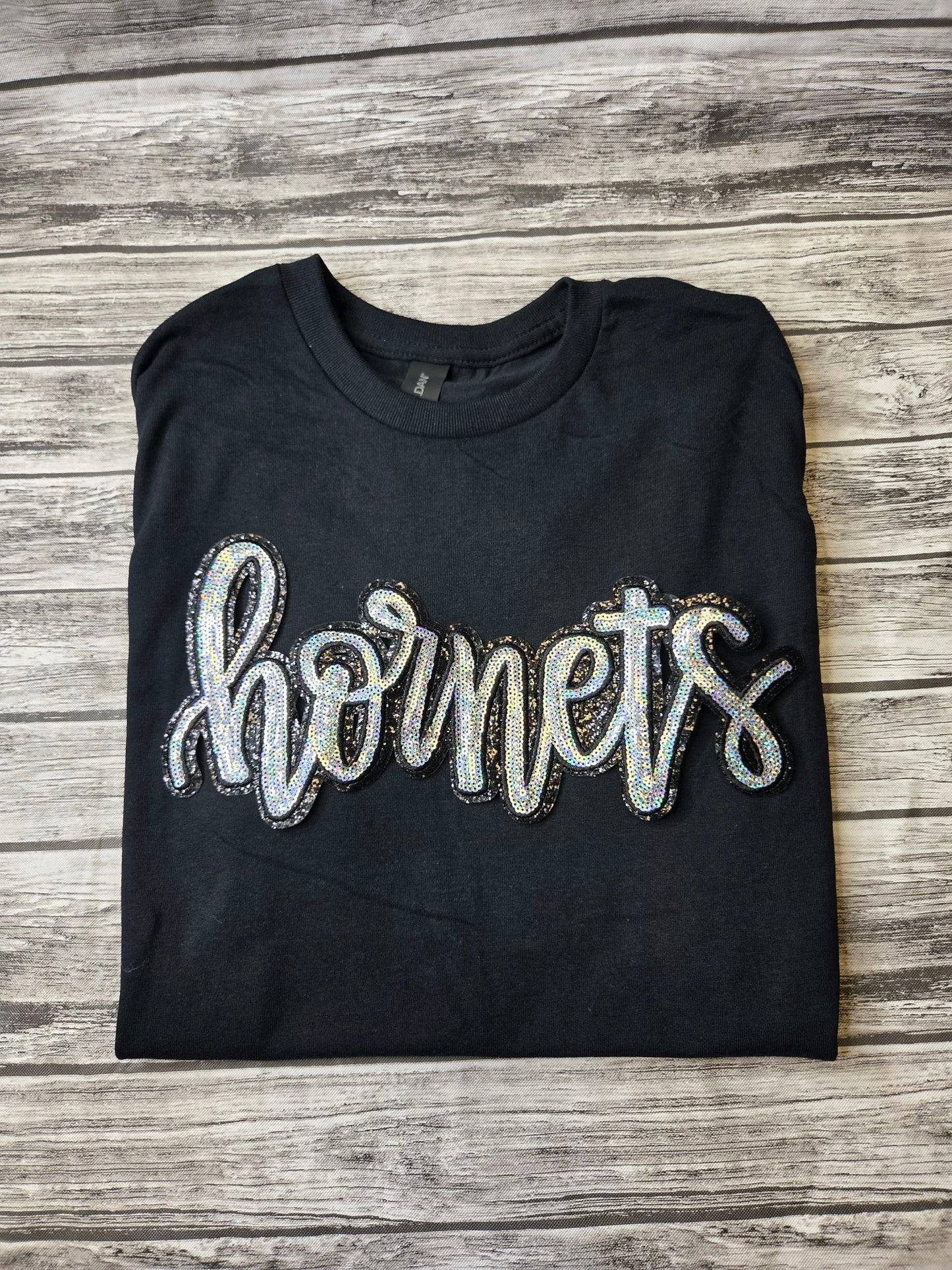 "Honrnets" 11.6"W X 6.5"H Mascot Sequin Patch