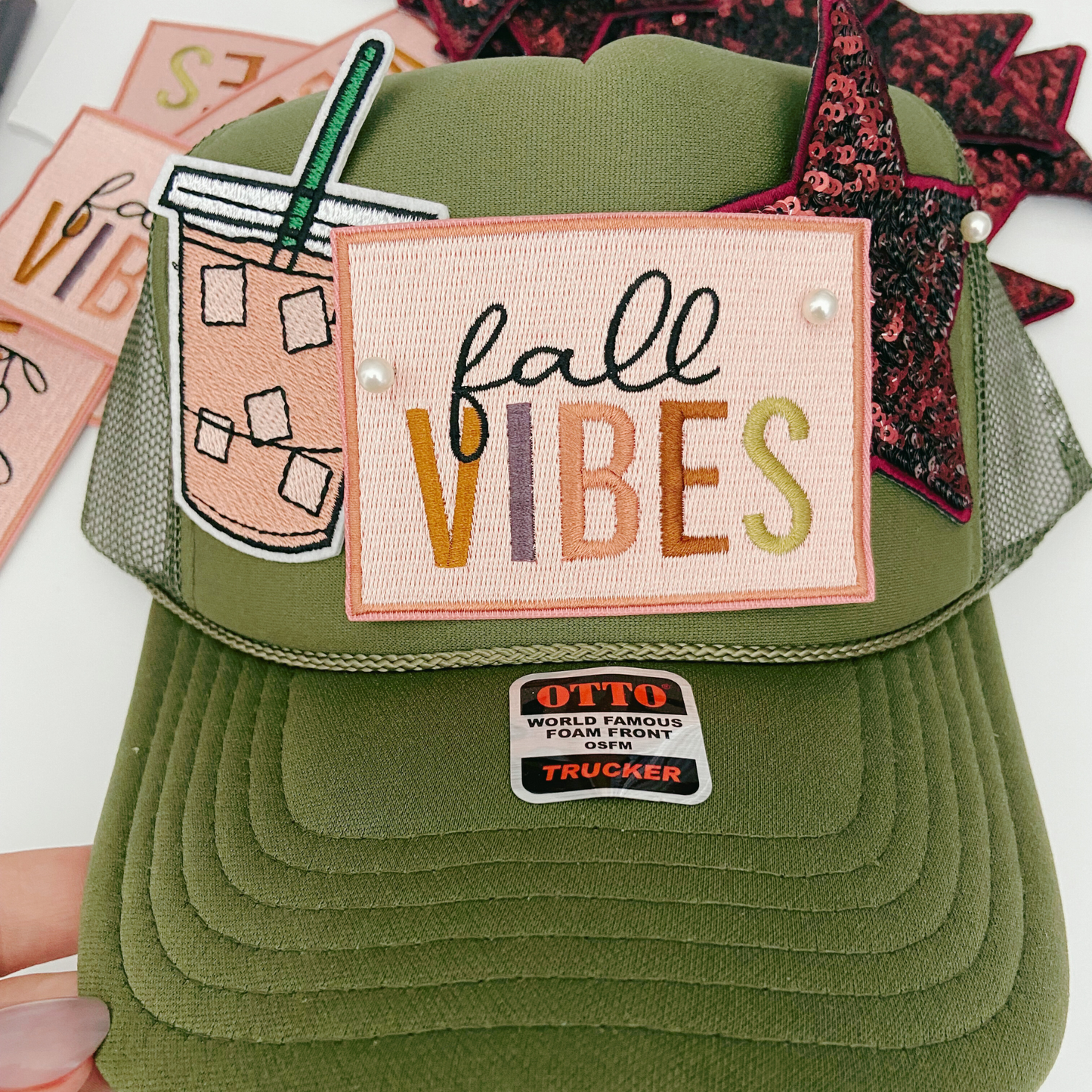 4" Fall Vibes - Embroidered Hat Patch