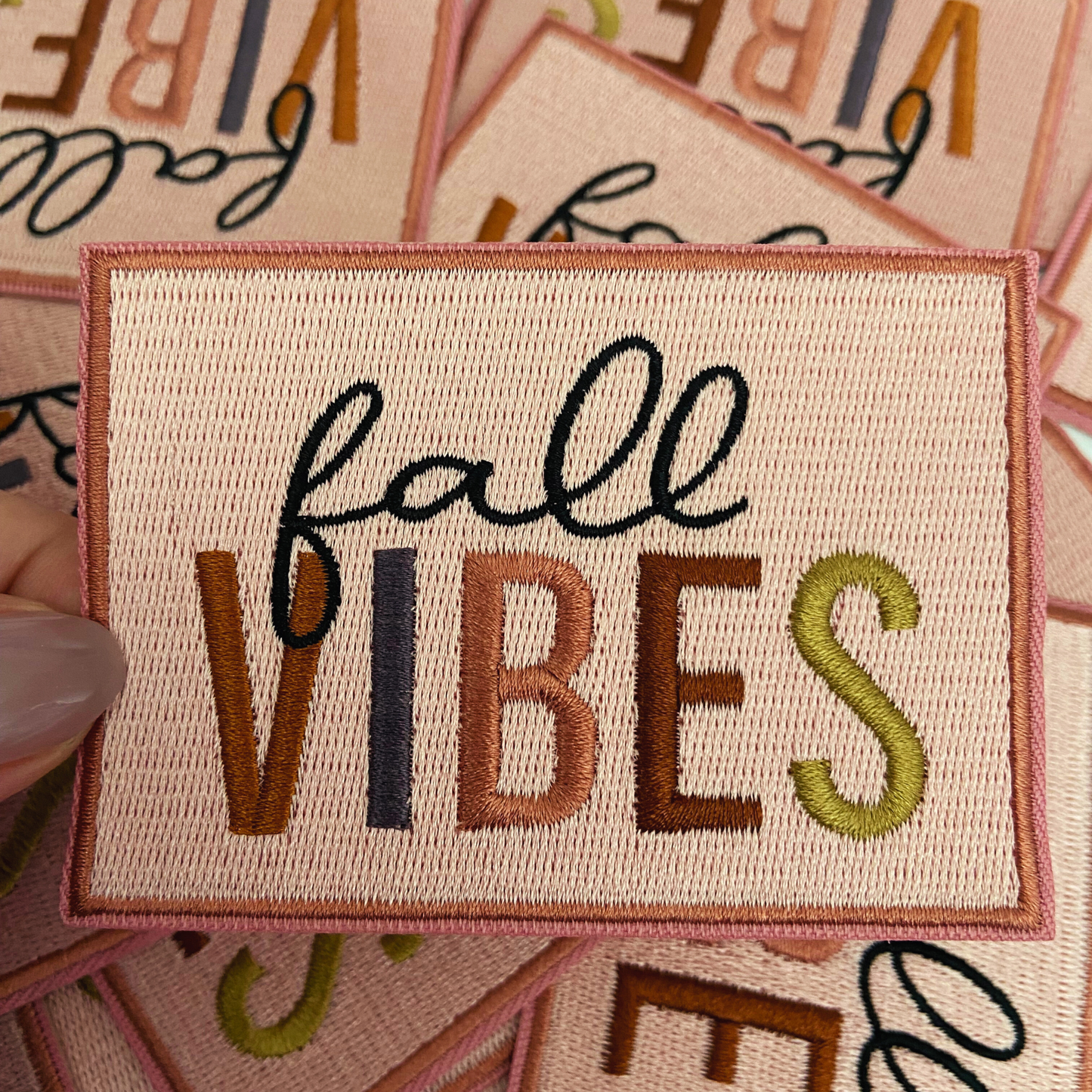 4" Fall Vibes - Embroidered Hat Patch