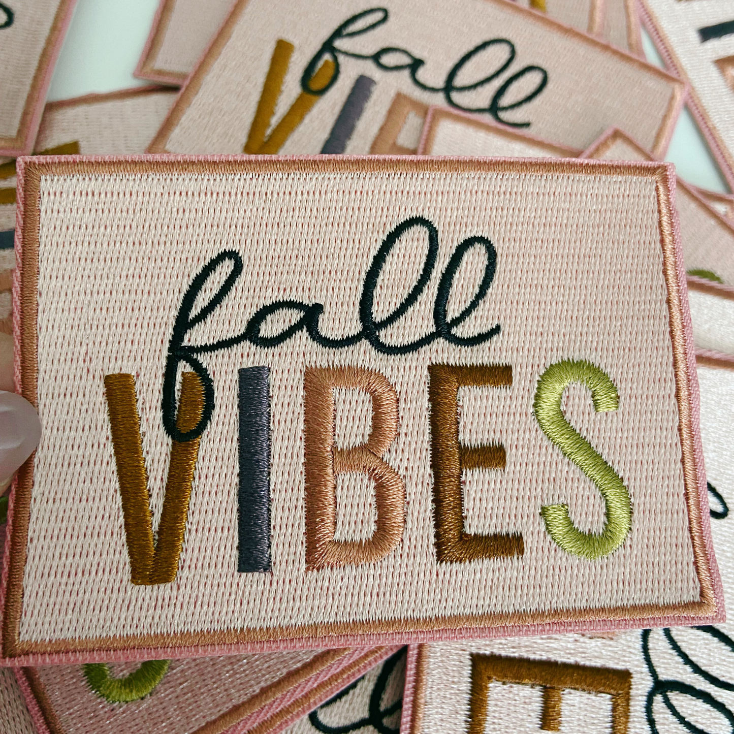 4" Fall Vibes - Embroidered Hat Patch