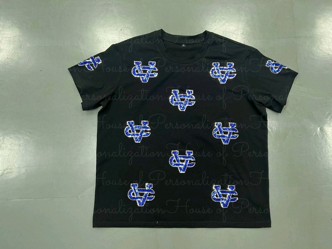 VC Scattered Logo Sequin Tee