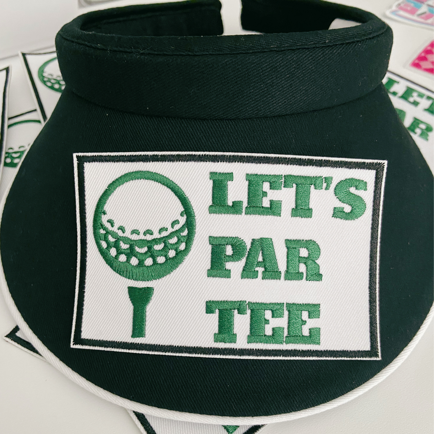 3.5" LET'S PAR TEE (golf) - Embroidered Hat Patch