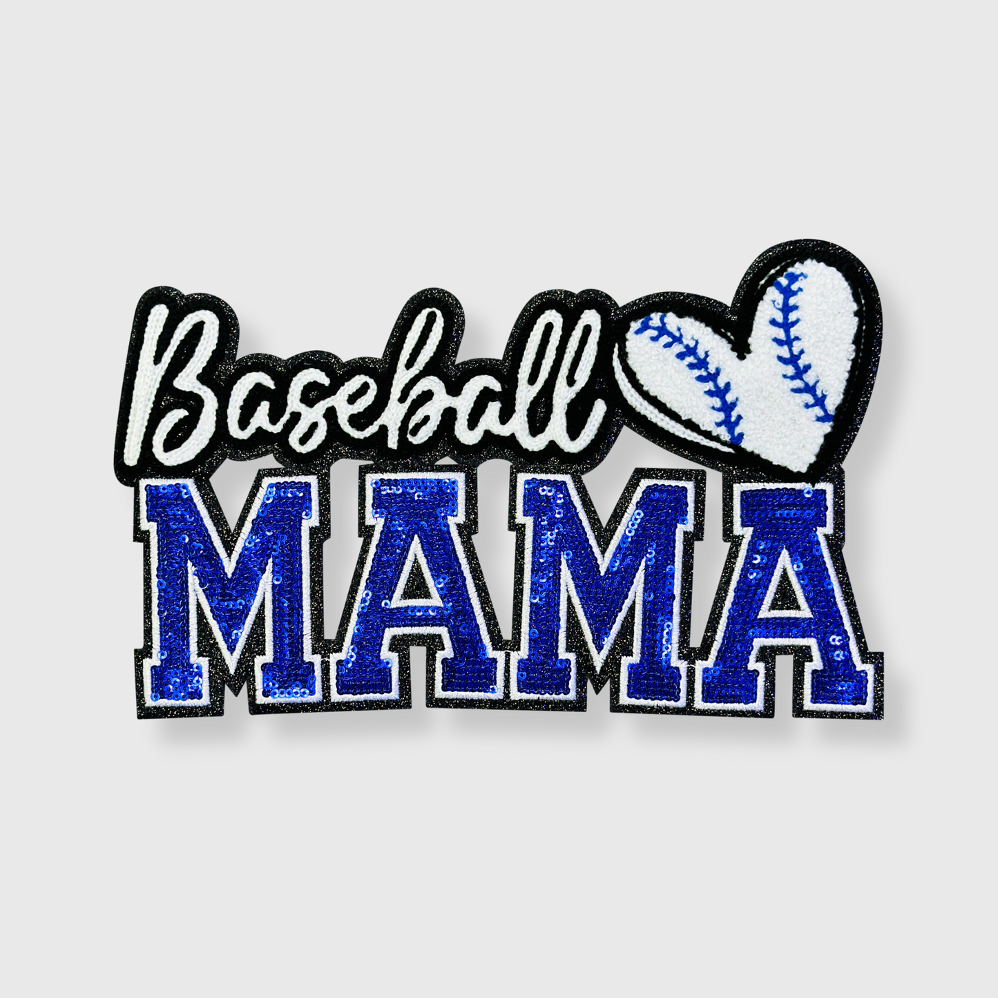 Baseball MAMA Blue Heart