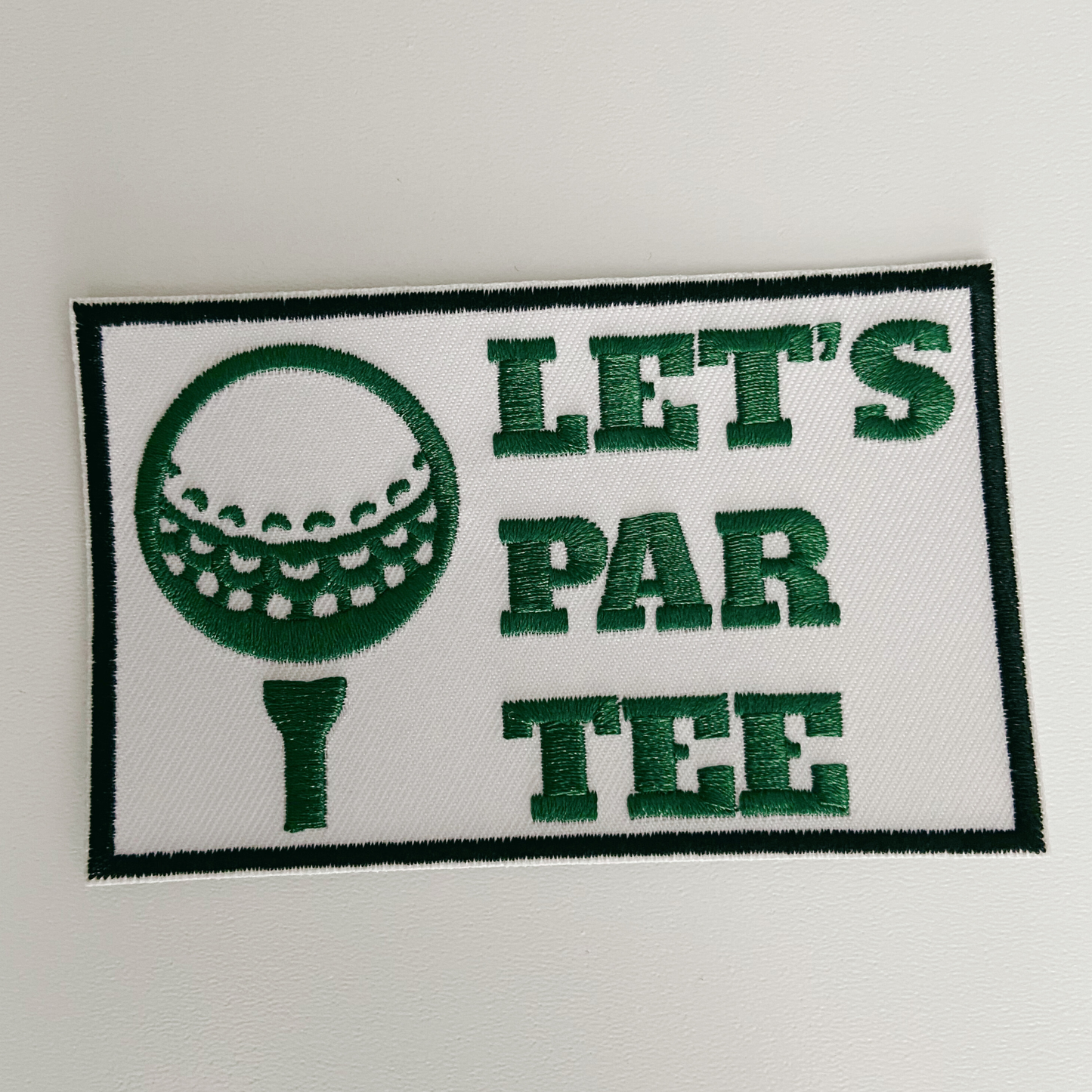 3.5" LET'S PAR TEE (golf) - Embroidered Hat Patch