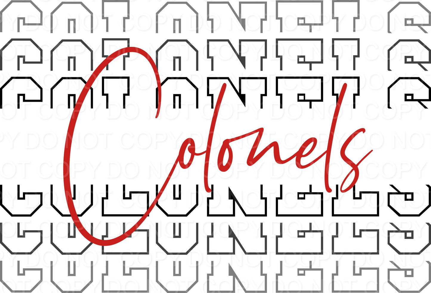 Stacked Colonels with Red Script Colonels (Direct To Film)