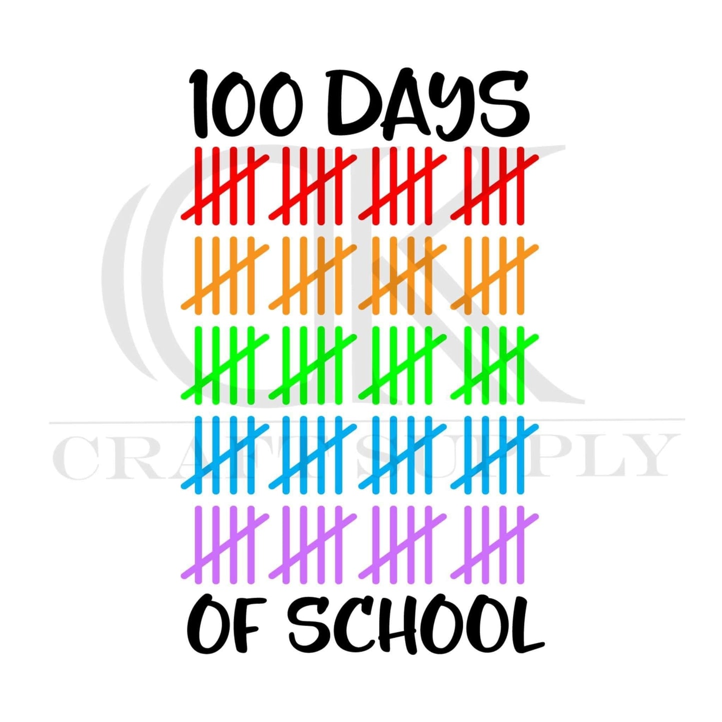 100 days of school tally marks (Direct To Film)