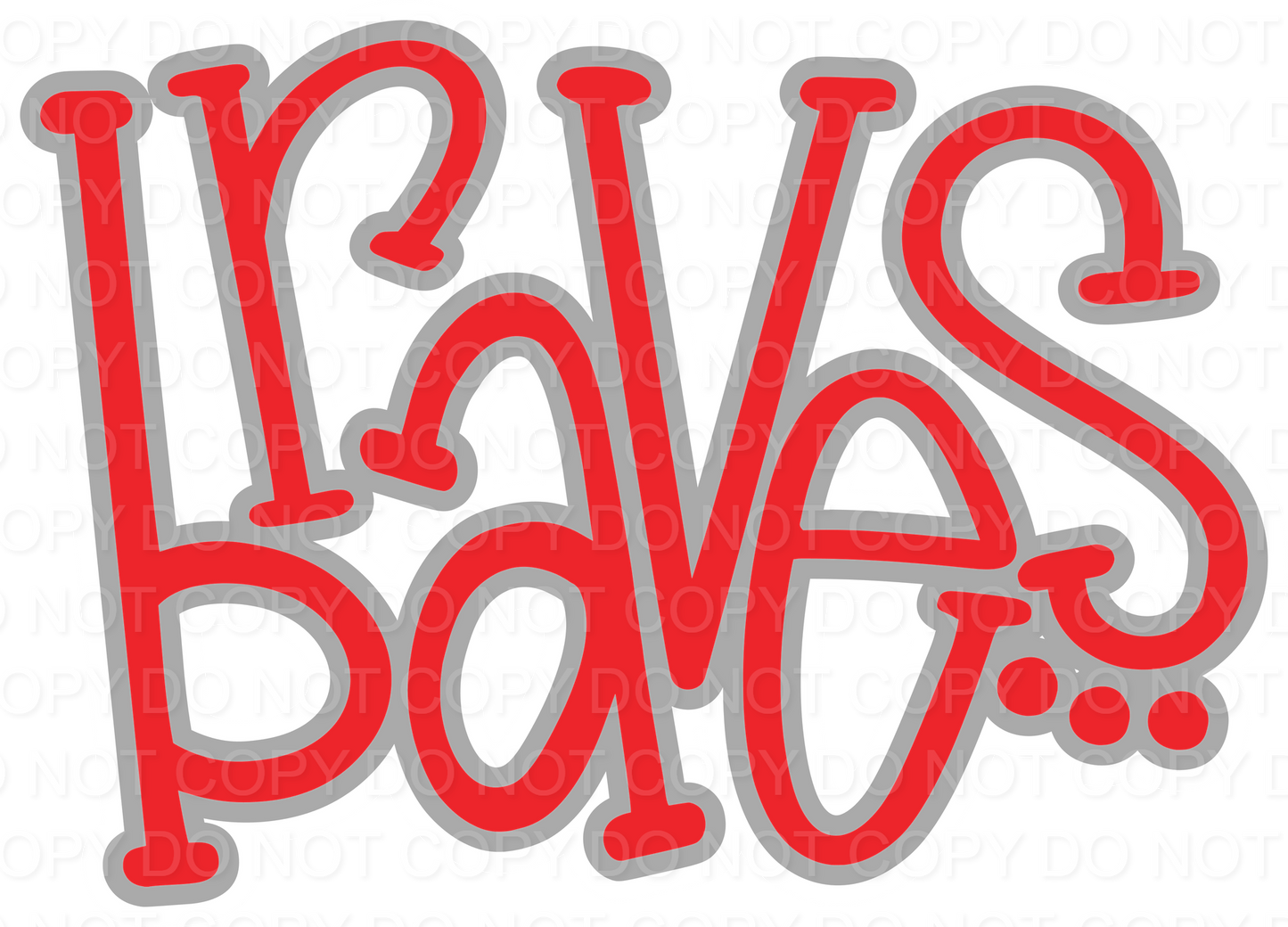 BRAVES GS DOTS RED (Direct To Film)