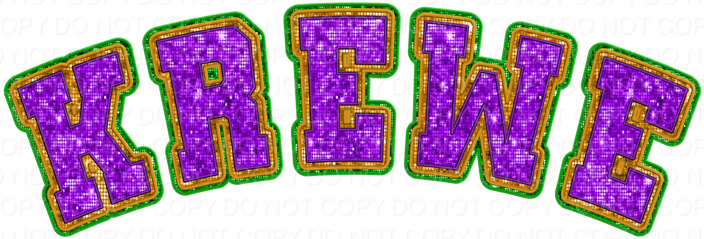 Krewe Arched Faux Glitter (Direct To Film)