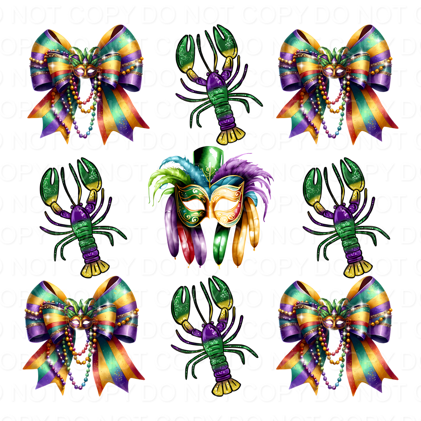 Crawfish, Mask, Bows (Direct To Film)