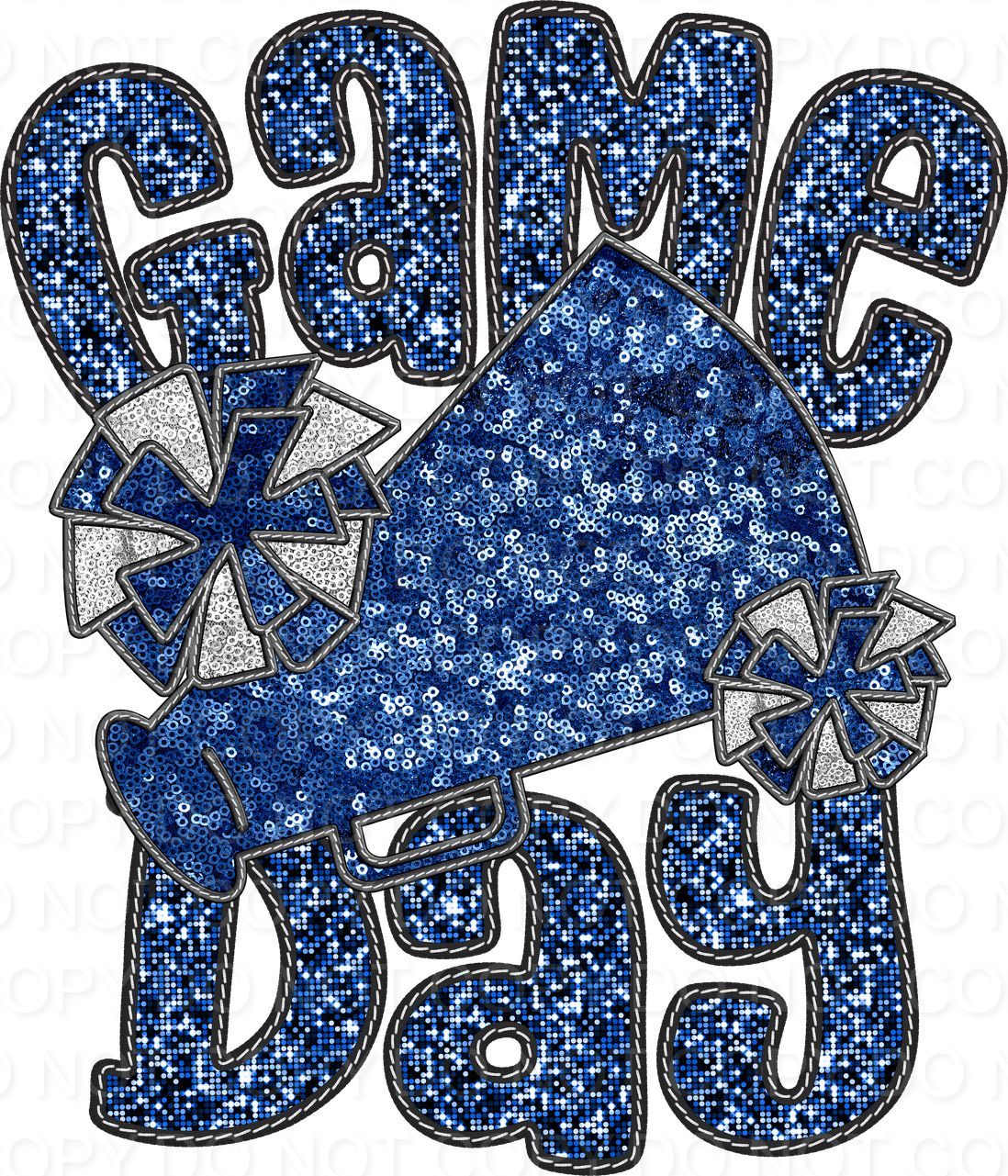 Faux Sequin Bubble Font Game Day with Cheer (Direct To Film)