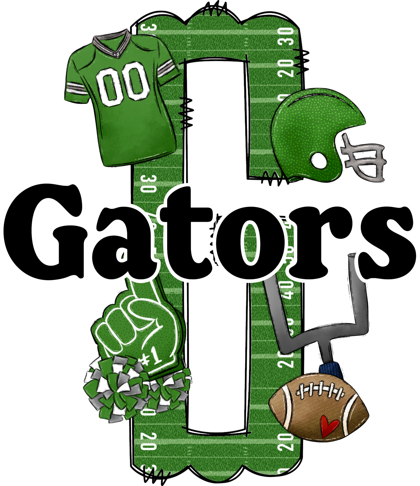 GATORS LETTER FOOTBALL FIELD - ST (Direct To Film)