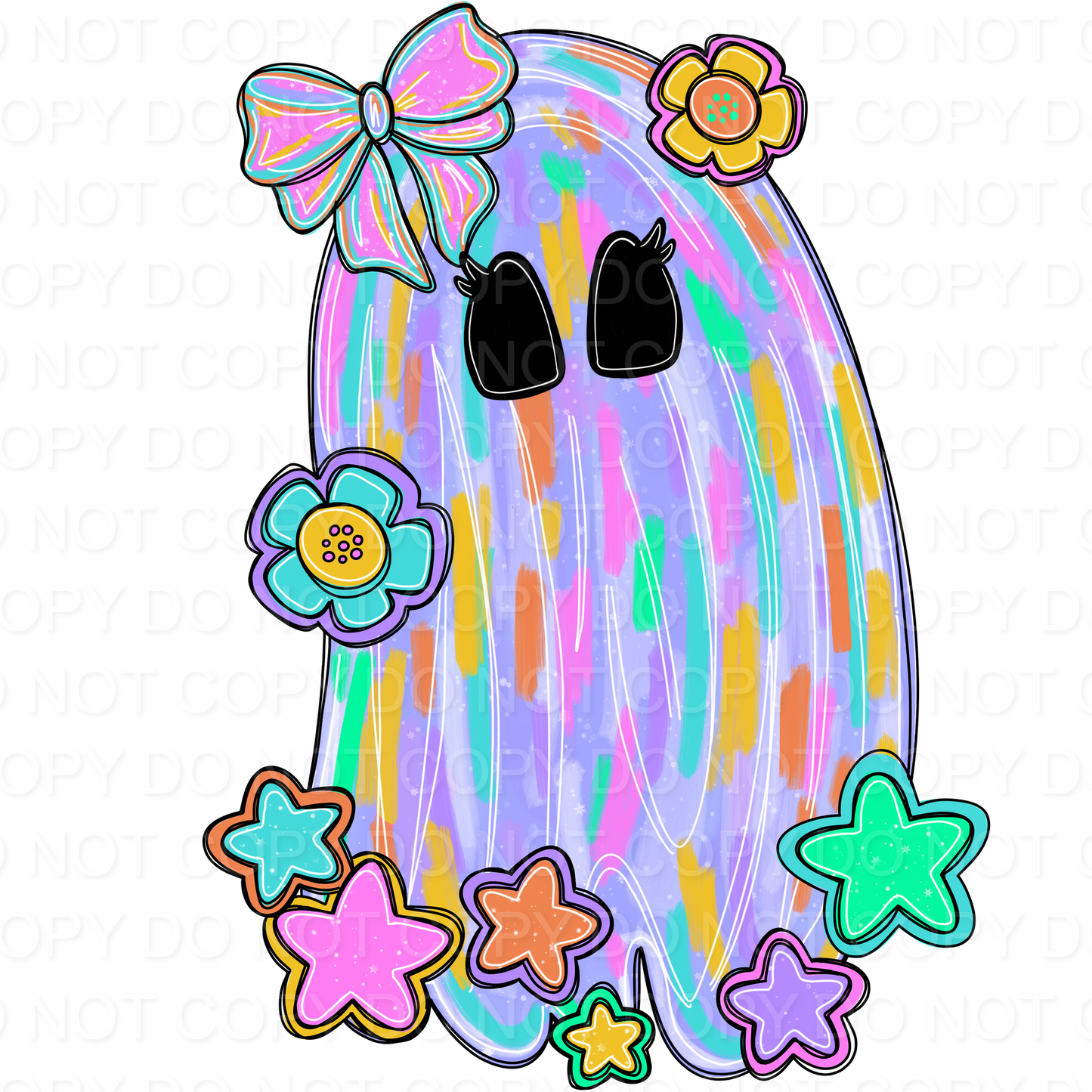 Ghost with Bow Flowers Stars (Direct To Film)