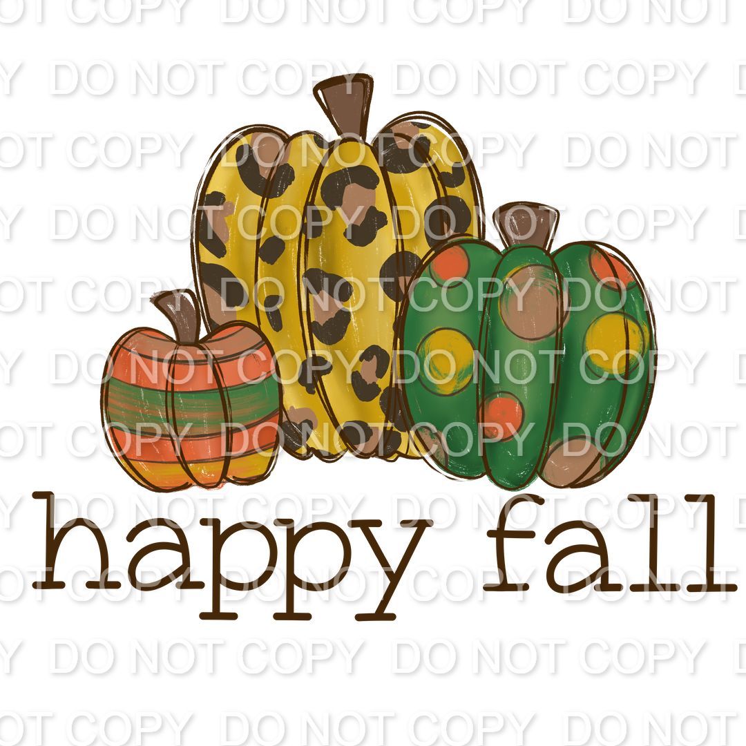 Happy Fall Harvest Leopard Pumpkins (Direct To Film)