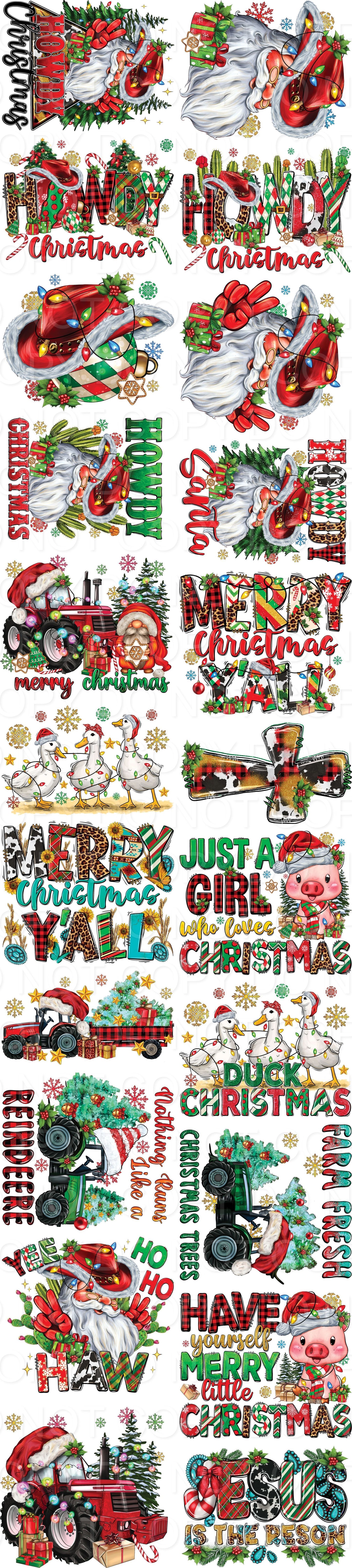 Country Christmas Sampler DTF Gang Sheet 100”