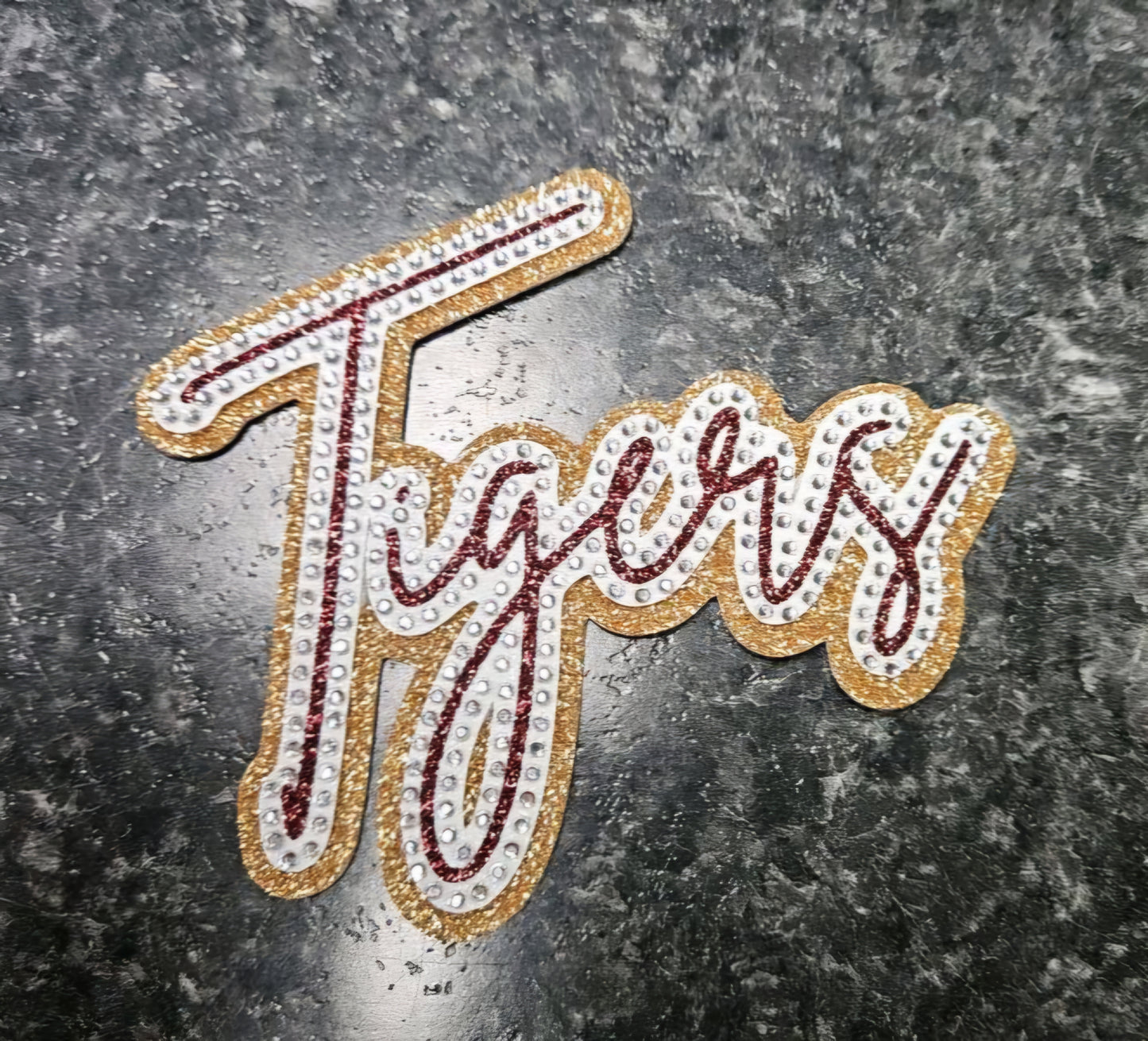 3D Glitter Mascot Rhinestone Hat Patch