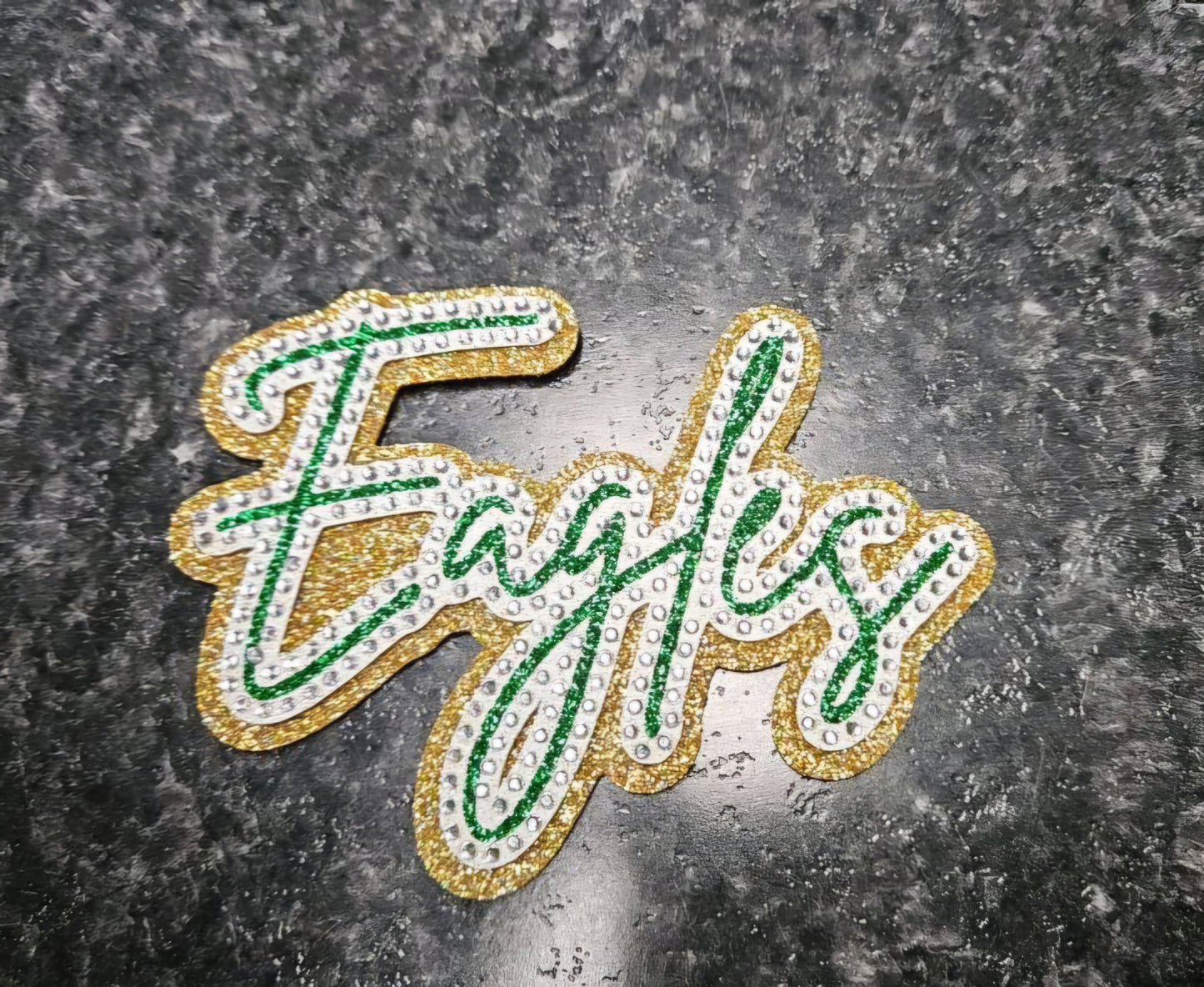 3D Glitter Mascot Rhinestone Hat Patch