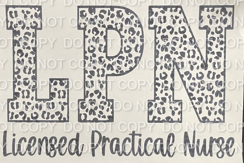 Licensed Practical Nurse Leopard Single Color (Adult)